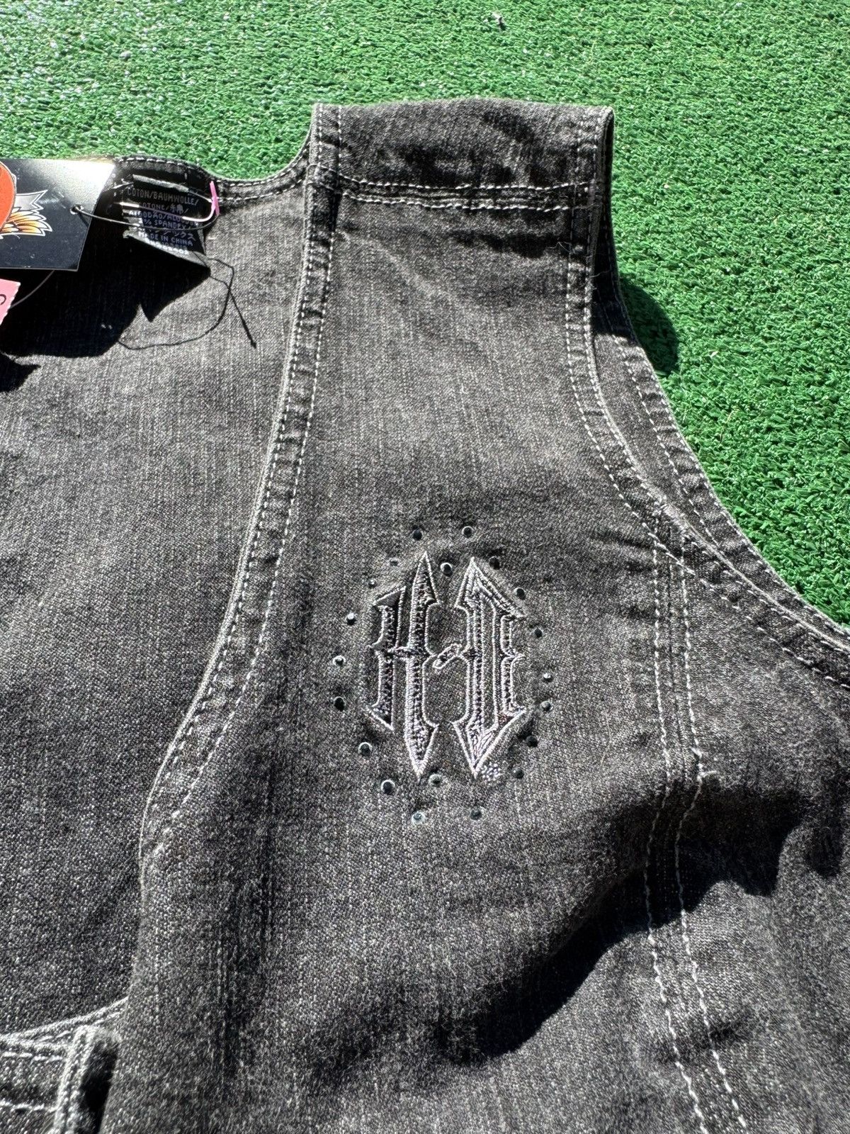 Harley Davidson Harley Davidson Womens Vest w/ Pockets & Rhinestone Back Size XL / US 12-14 / IT 48-50 - 2 Thumbnail