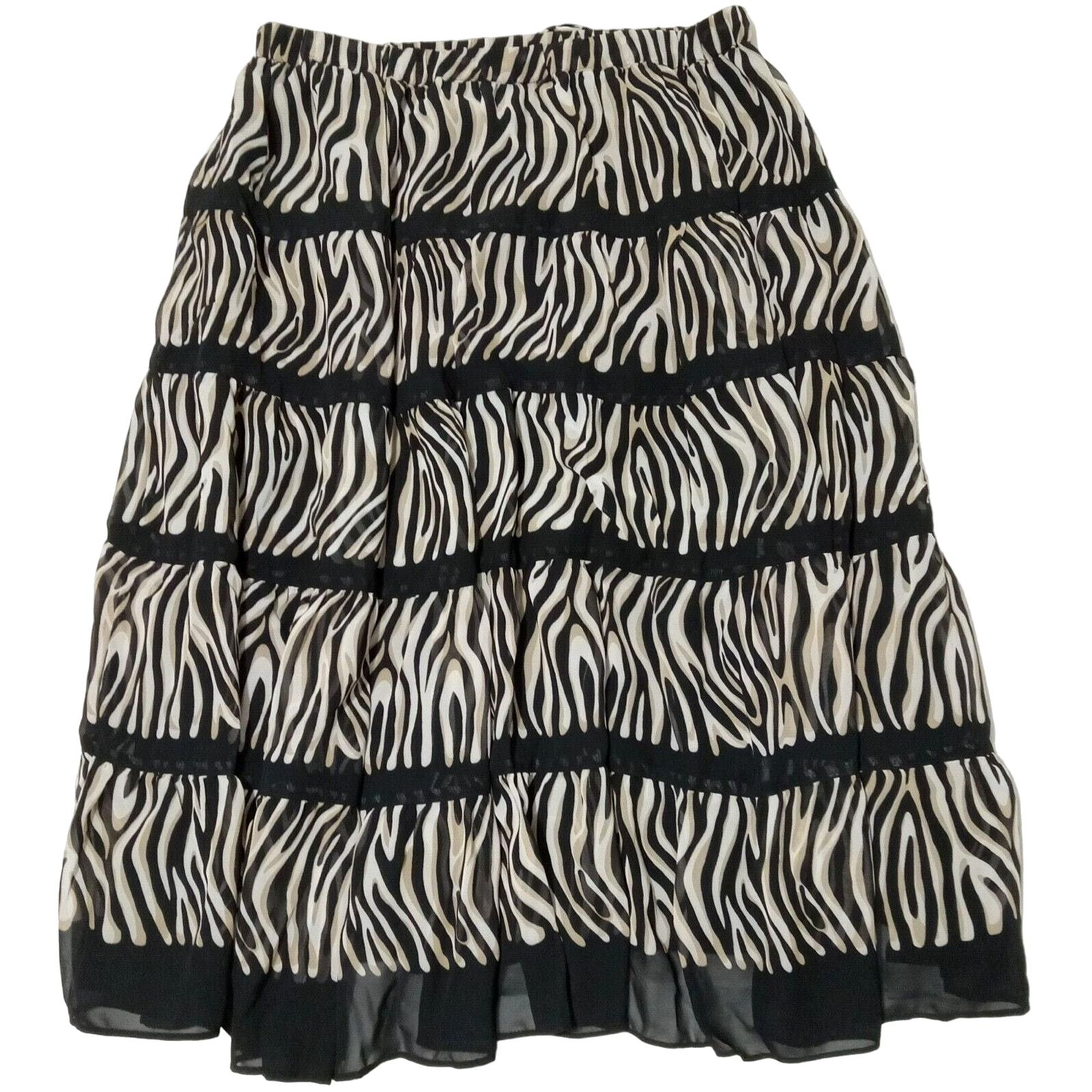 & Other Stories Alfred Dunner Tiered Skirt 14 (32x30) Lined A-Line Animal Size 36" / US 14 / IT 50 - 2 Thumbnail
