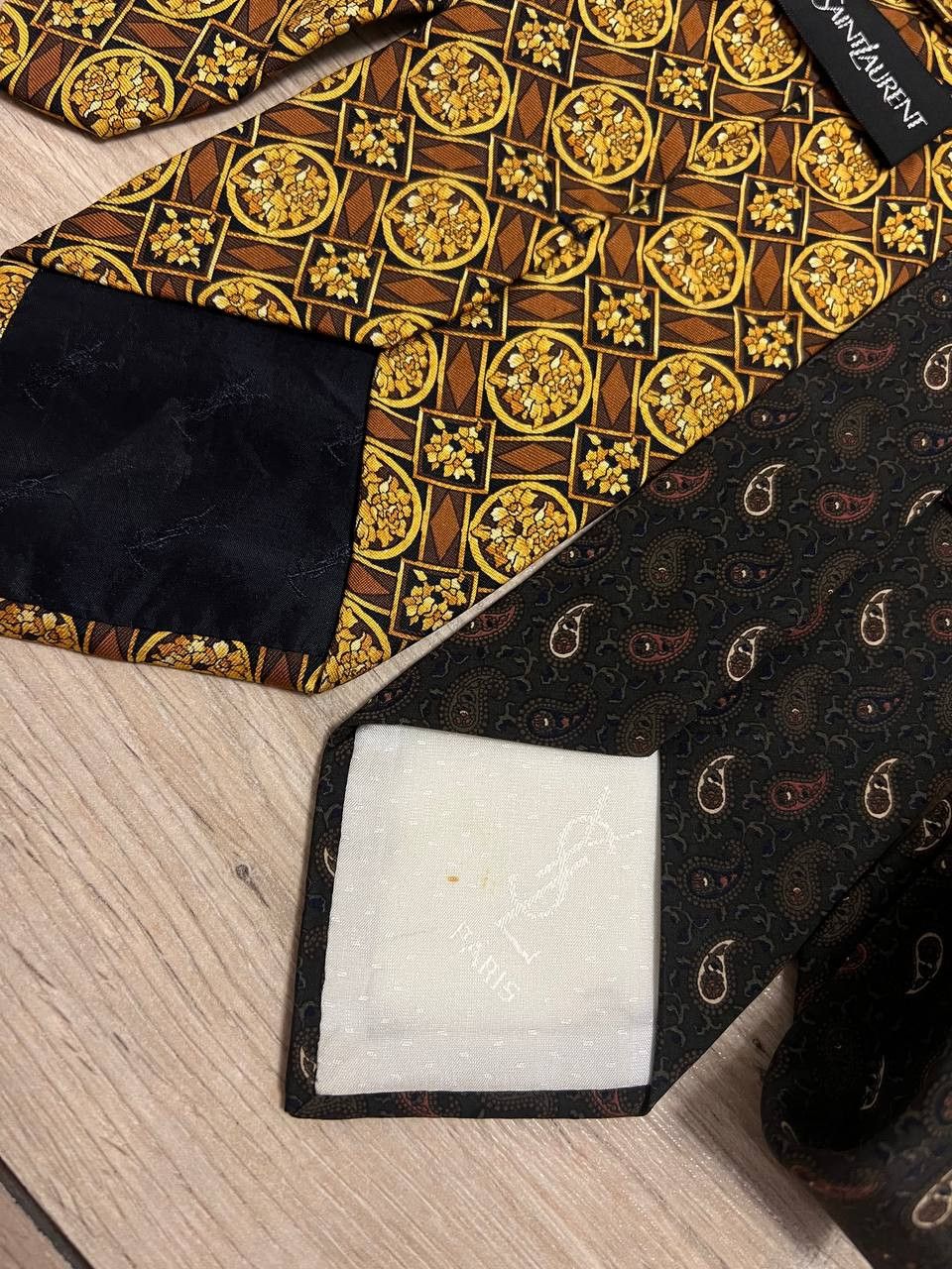 Yves Saint Laurent Lot of 2 YSL Yves Saint Laurent Silk Tie Multicoloured Size ONE SIZE - 4 Thumbnail