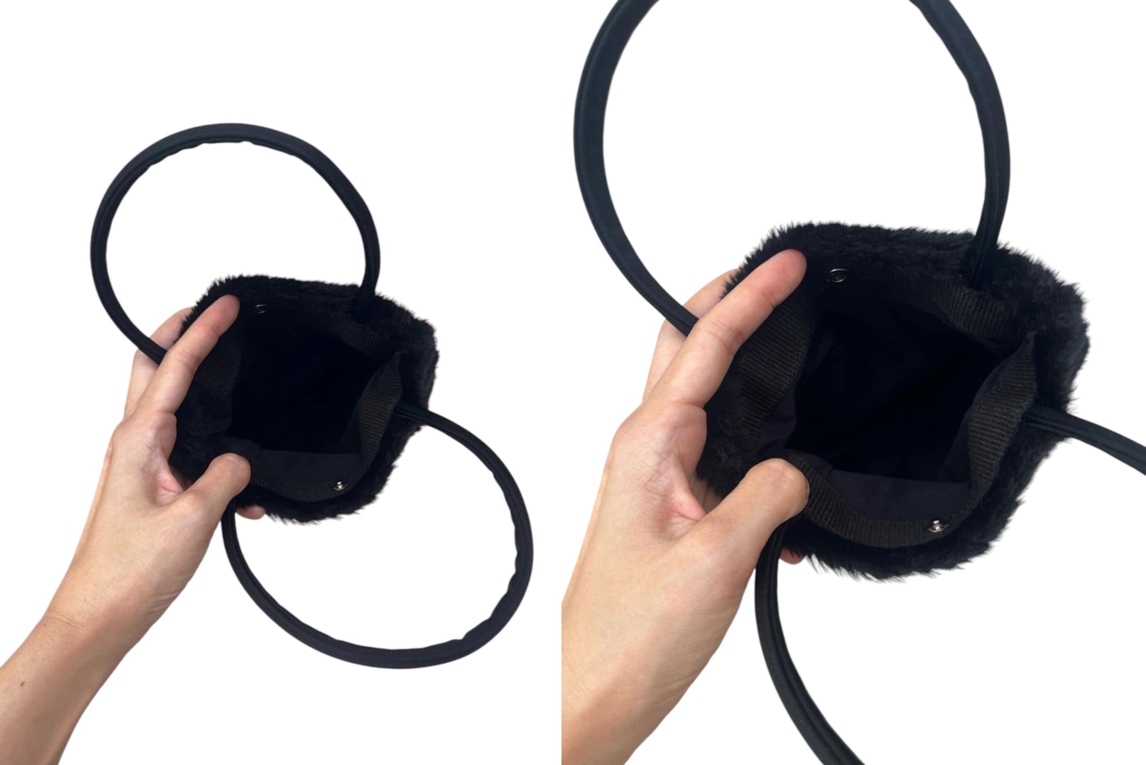 Sonia Rykiel SONIA RYKIEL Bijoux Plain Black Faux Fur Mini Top handle bag Size ONE SIZE - 9 Thumbnail