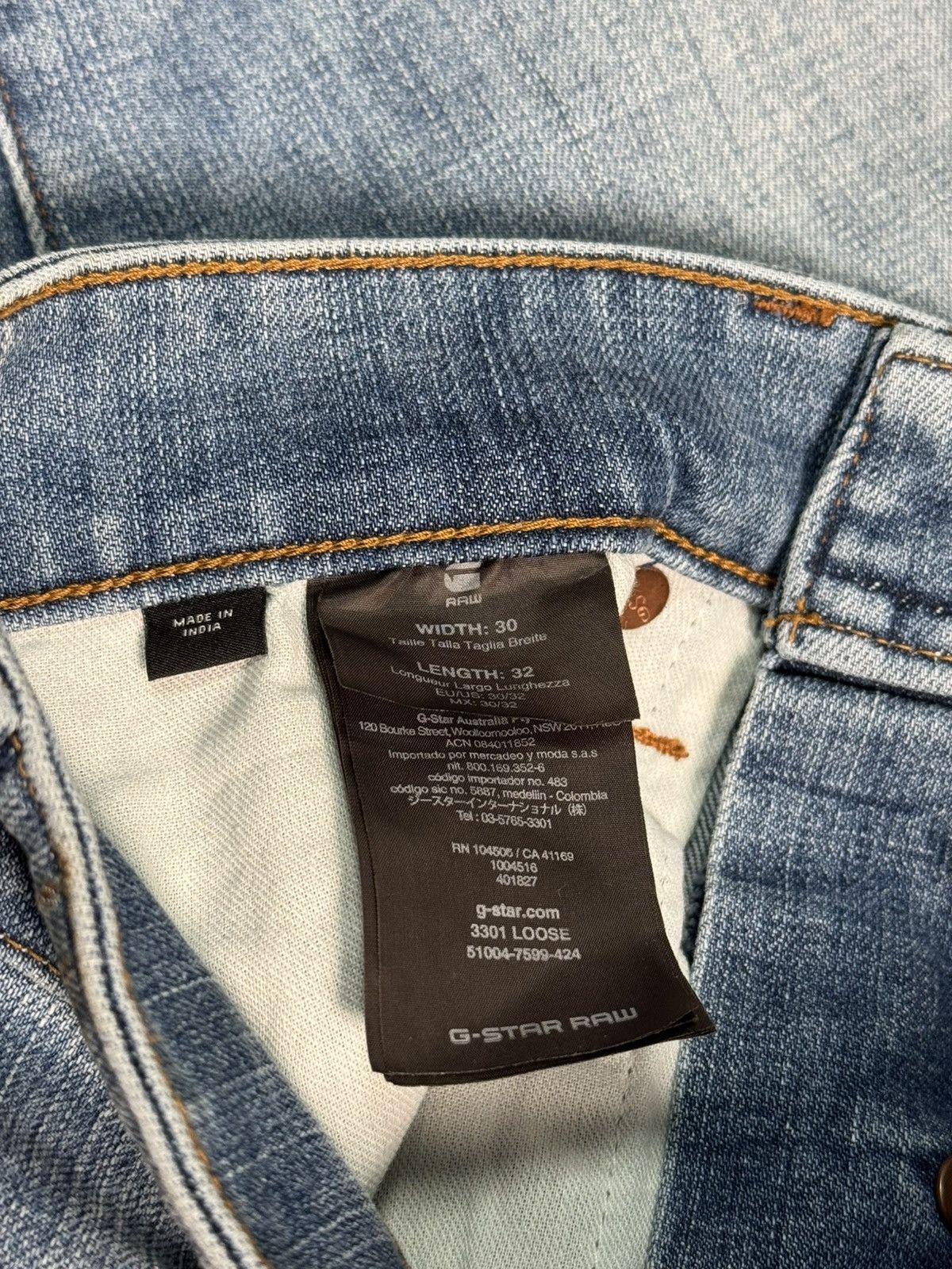 G-Star G-Star Raw 3301 Loose Jeans Faded Denim W30 L32 Casual Fit Size US 30 / EU 46 - 11 Thumbnail