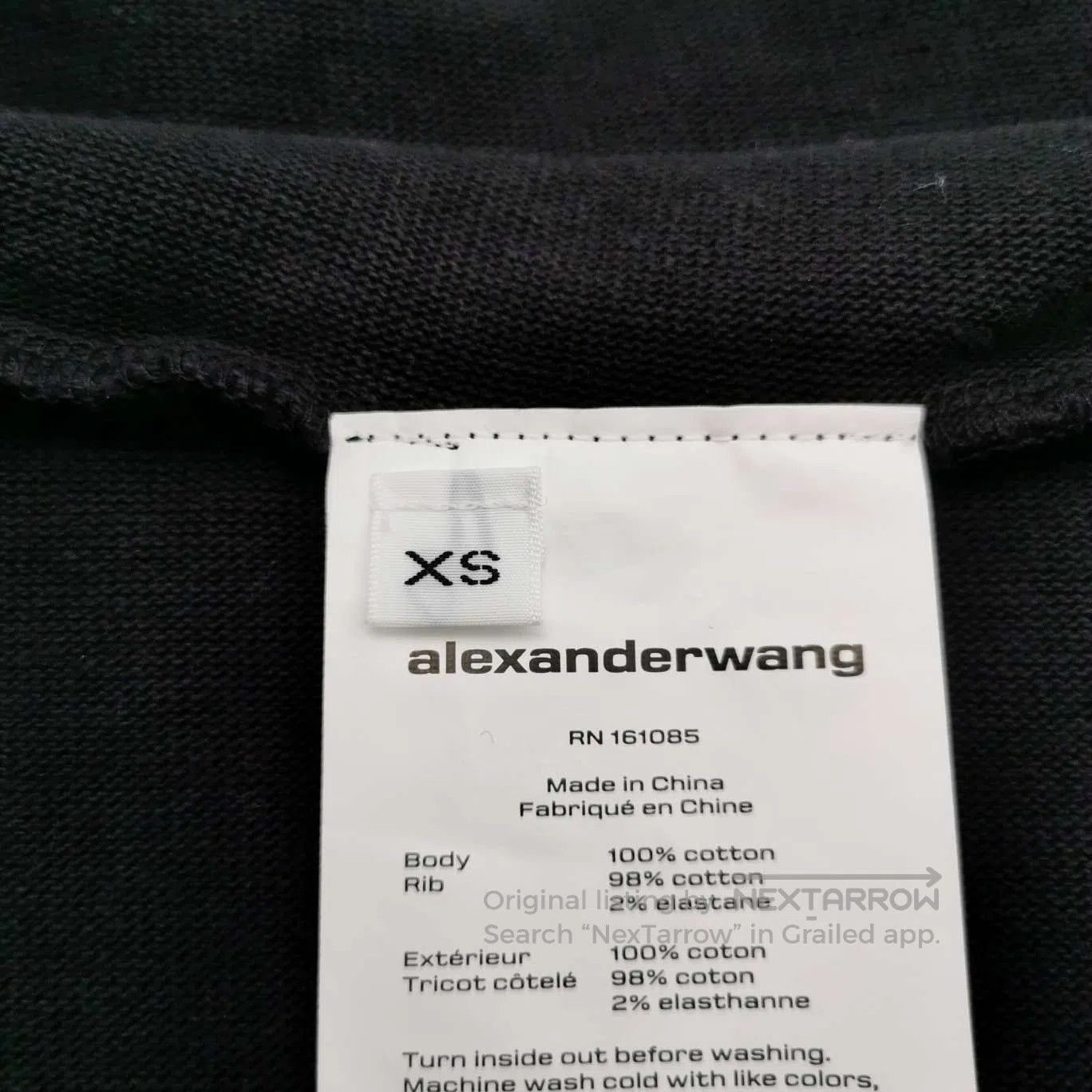 Alexander Wang Alexander Wang XS Logo Short-Sleeve Cotton T-Shirt. Size US XS / EU 42 / 0 - 4 Thumbnail