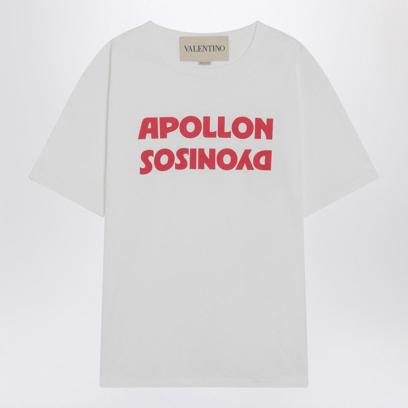 Valentino White T-Shirt With Apollon/Dionysos Print