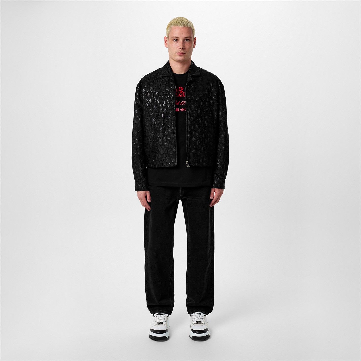 Versace o1g2r1mq0526 Leopard Print Wool Long Sleeve Bomber Jacket Size US L / EU 52-54 / 3 - 6 Thumbnail