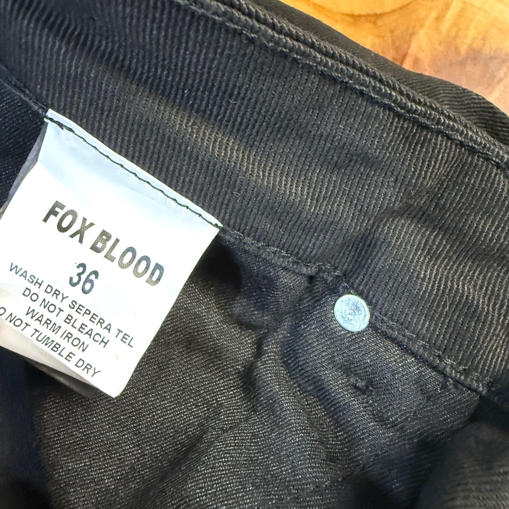 Vintage Foxblood Women's Shorts 36 Denim Raw Hem Cotton Goth Punk Black Size 25" / US 0 / IT 36 - 4 Thumbnail