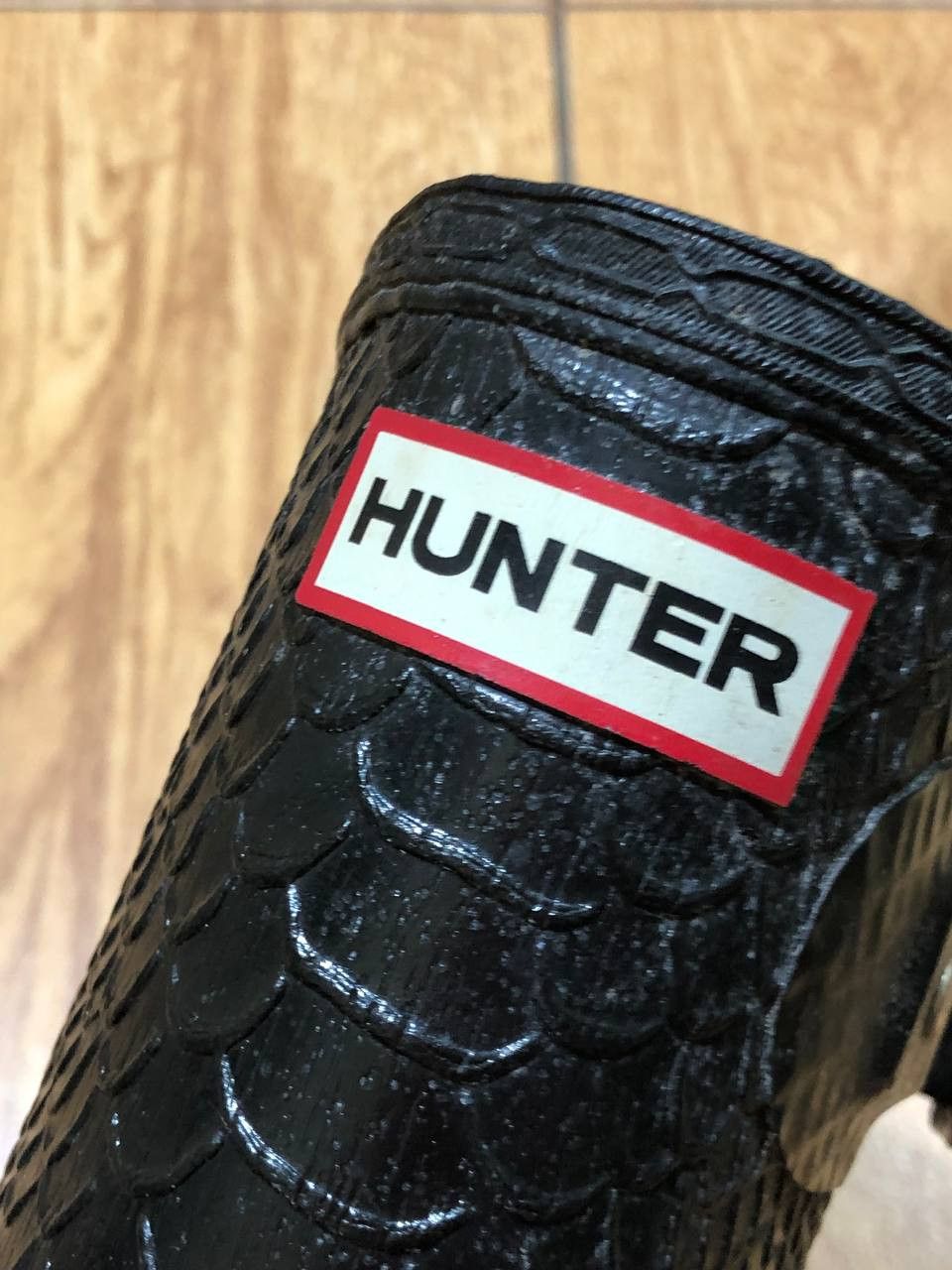 Hunter Vintage Boots black Hunter logo Y2K streetwear Size US 5.5 / EU 38 - 9 Thumbnail