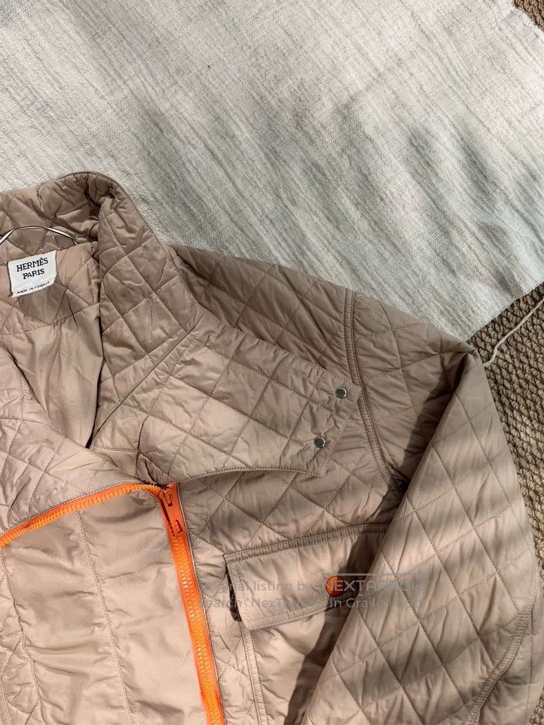 Hermes Hermes SS23 Solid Loose Diamond Pattern Long Sleeve Jacket Size XS / US 0-2 / IT 36-38 - 5 Thumbnail