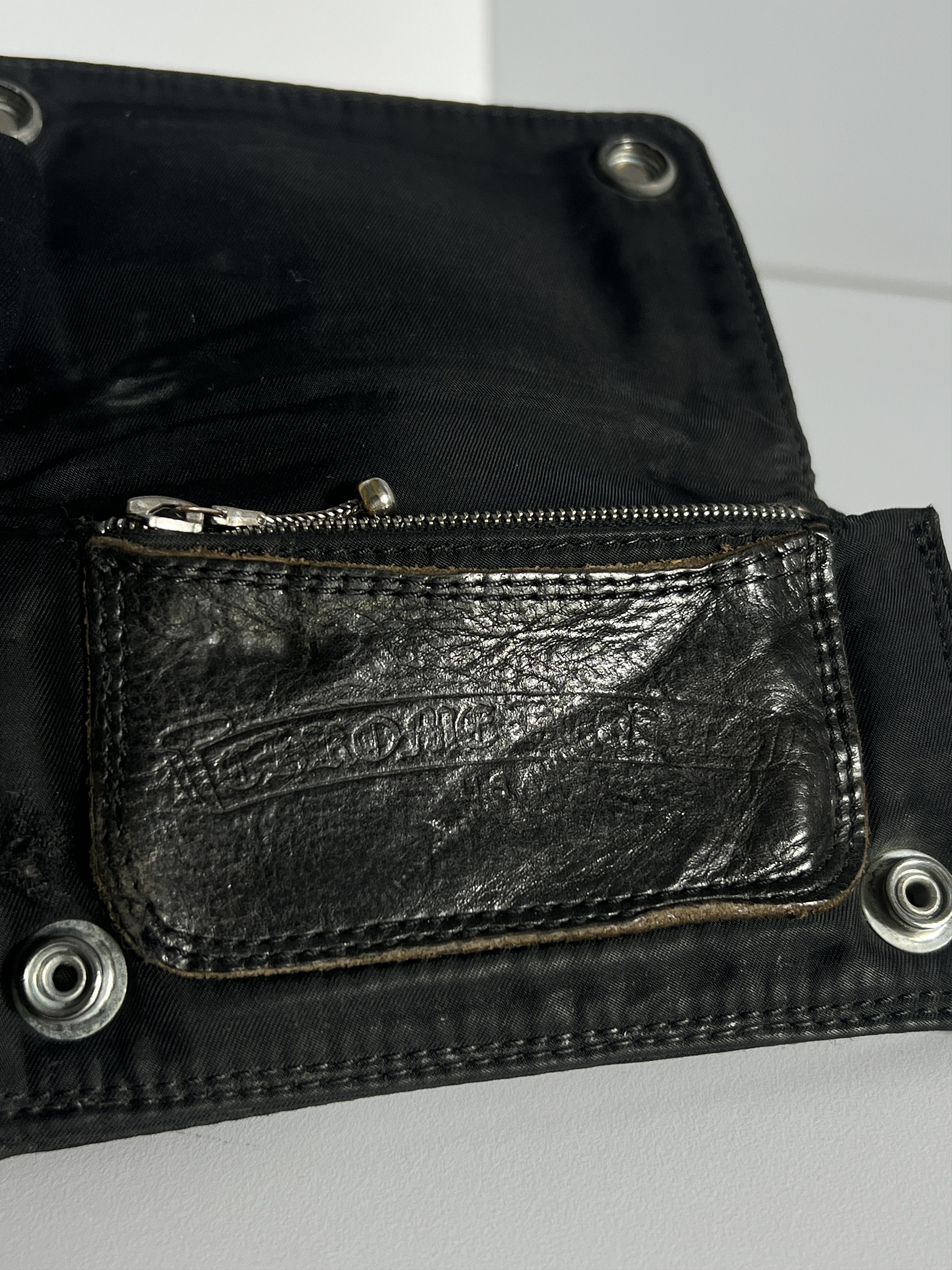 Chrome Hearts Chrome Hearts 1 Zip Nylon Snap Wallet Cross Button Black Size ONE SIZE - 9 Thumbnail
