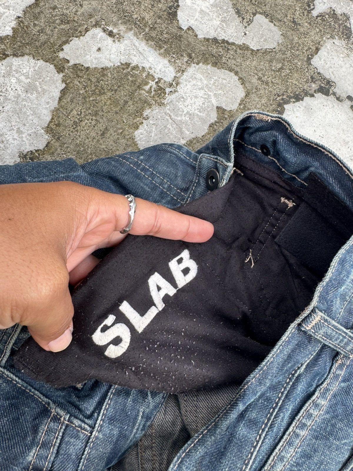 Rick Owens Rare Rick Owens Slab Denim Washed Waxed Black Jeans Size US 30 / EU 46 - 10 Thumbnail