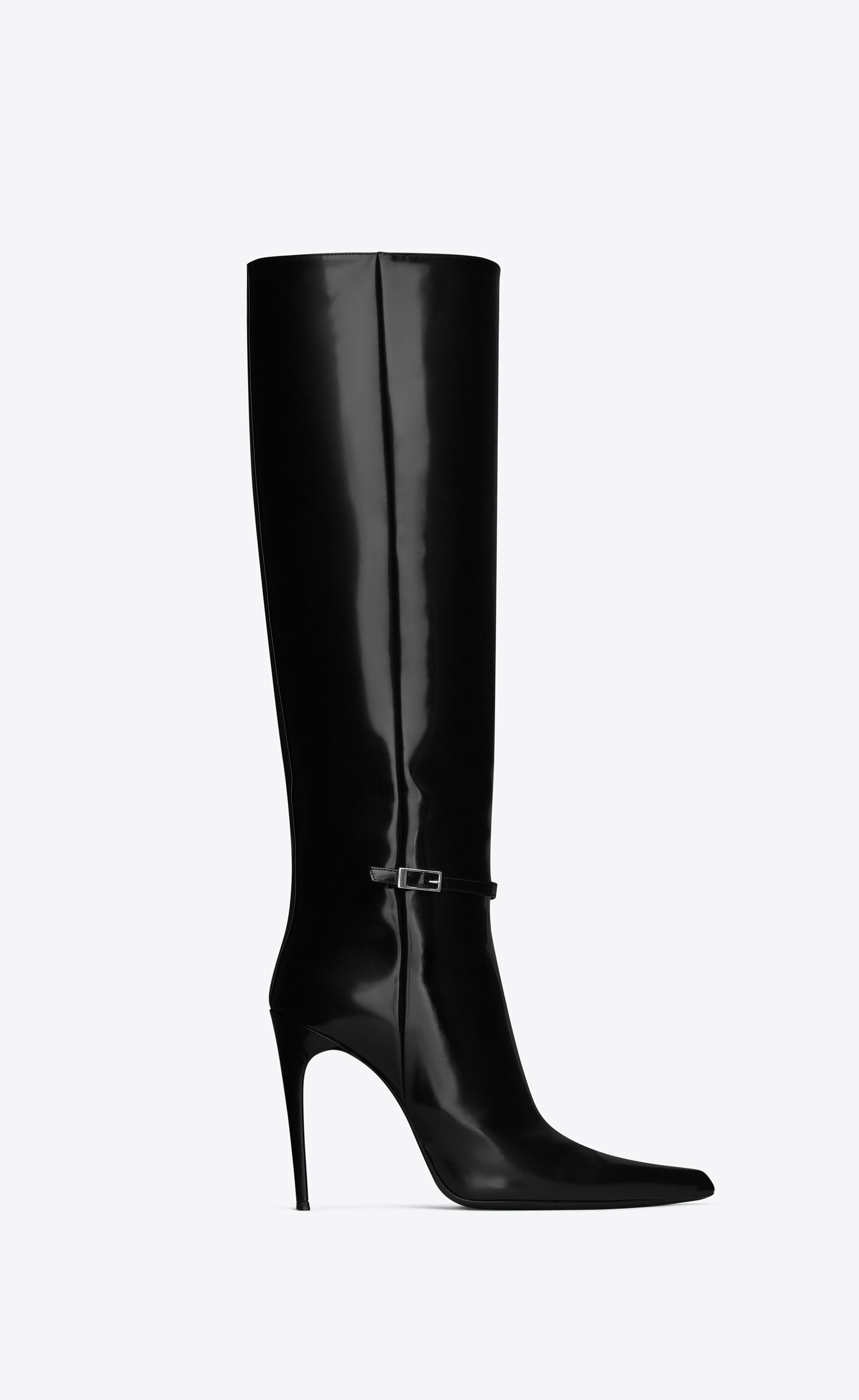 Saint Laurent Paris vendome boots in glazed leather black Size US 11 / IT 41 - 1 Thumbnail