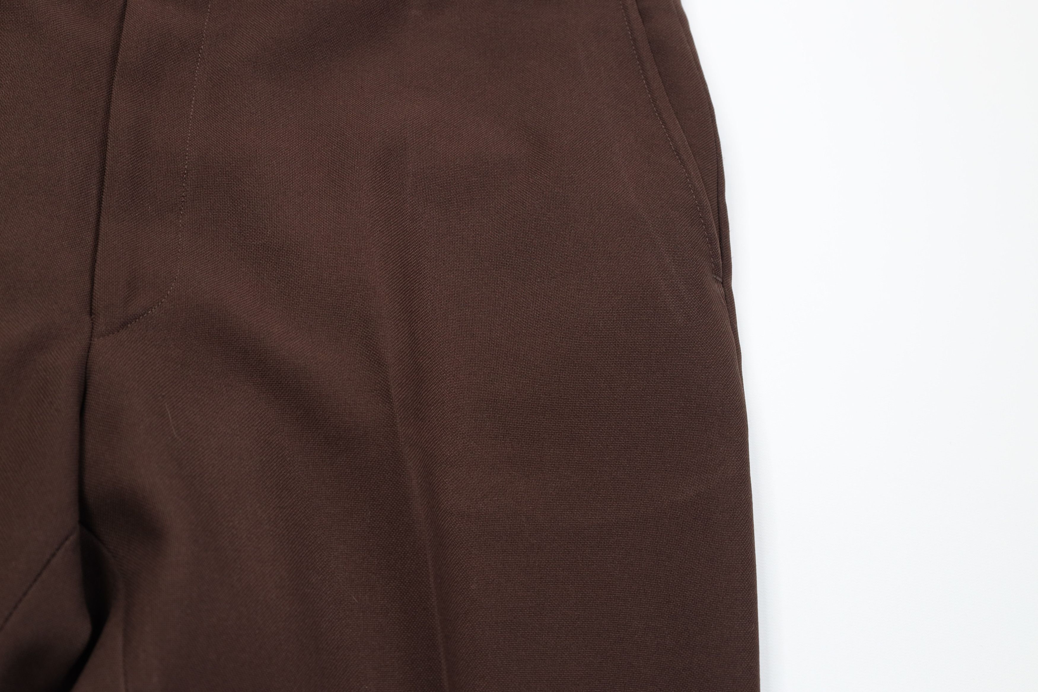 Vintage Vintage 70s 2 Piece Knit Suit Wedding Brown Size 48R - 16 Thumbnail