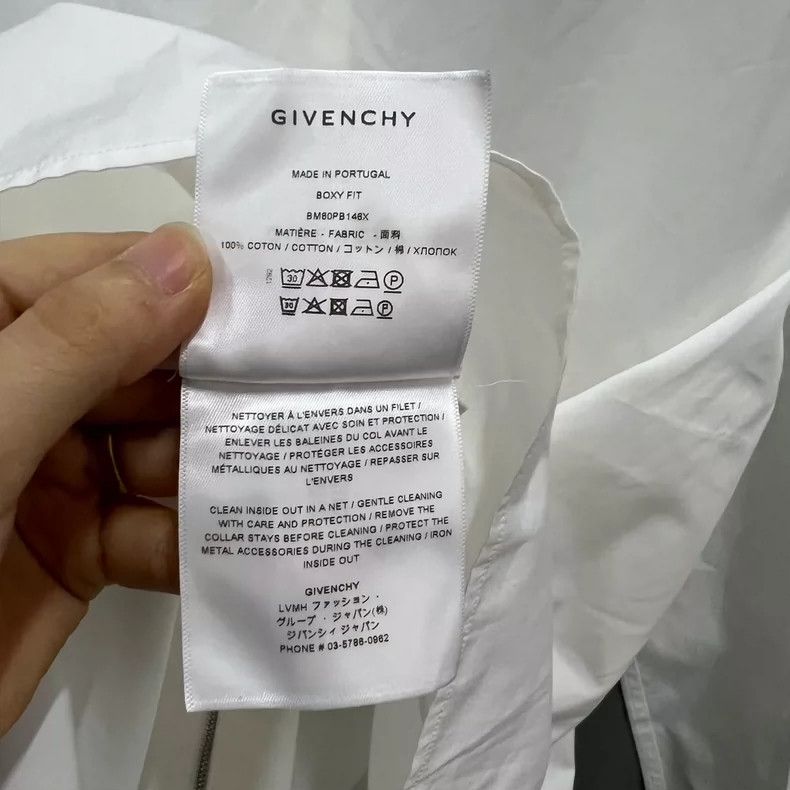 Givenchy Givenchy Size39 White Zip Up Poplin Long Sleeve Shirt Size US M / EU 48-50 / 2 - 3 Thumbnail