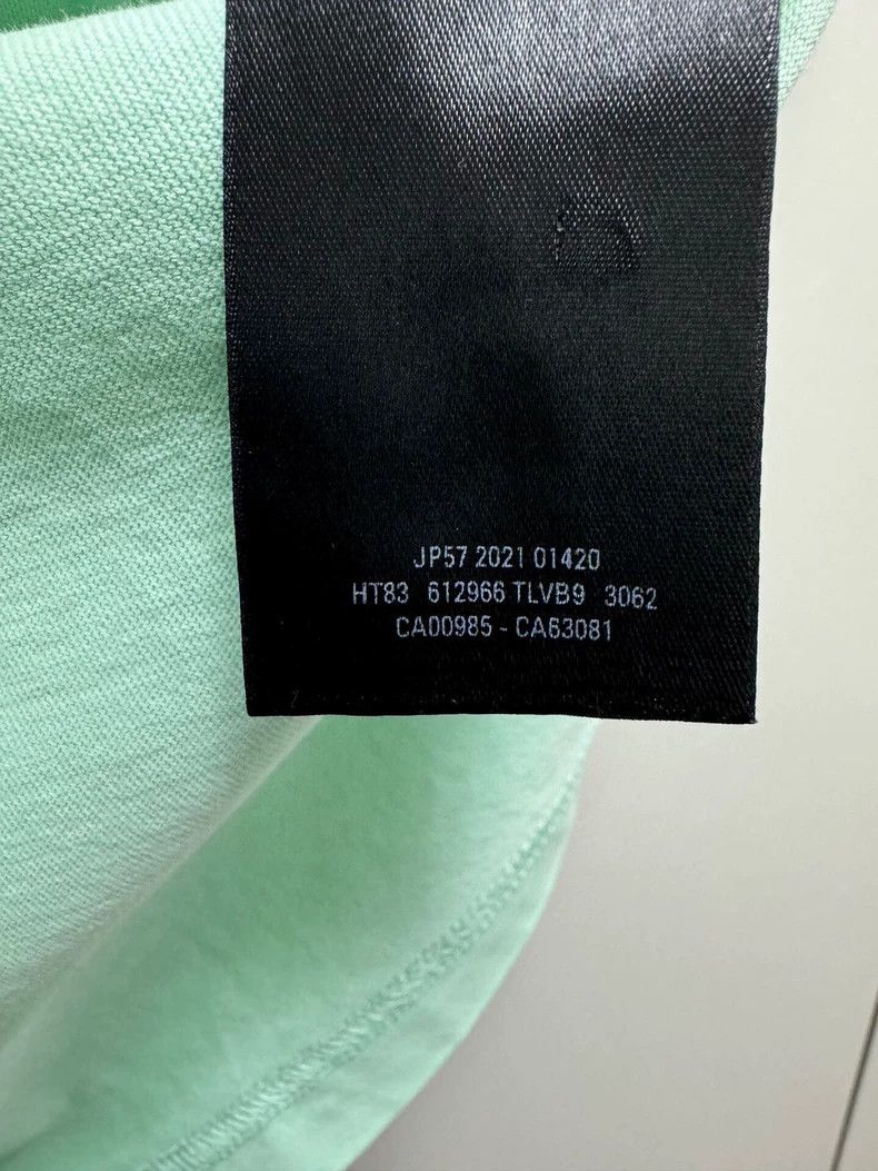 Balenciaga Balenciaga Mint Green Front and Back Embroidered Short Sle Size US S / EU 44-46 / 1 - 5 Thumbnail
