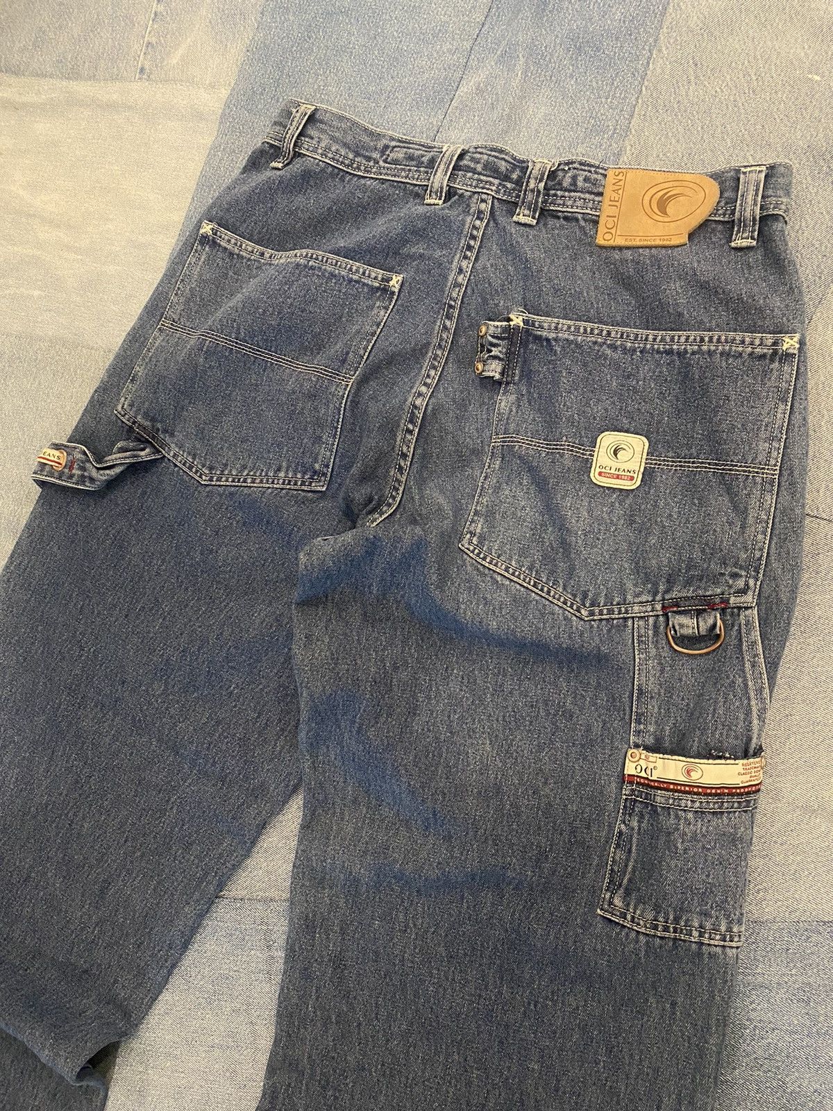 Japanese Brand CRAZY Baggy Essential Skater Stye Wide Leg Oci Denim Jeans Size US 31 - 3 Thumbnail