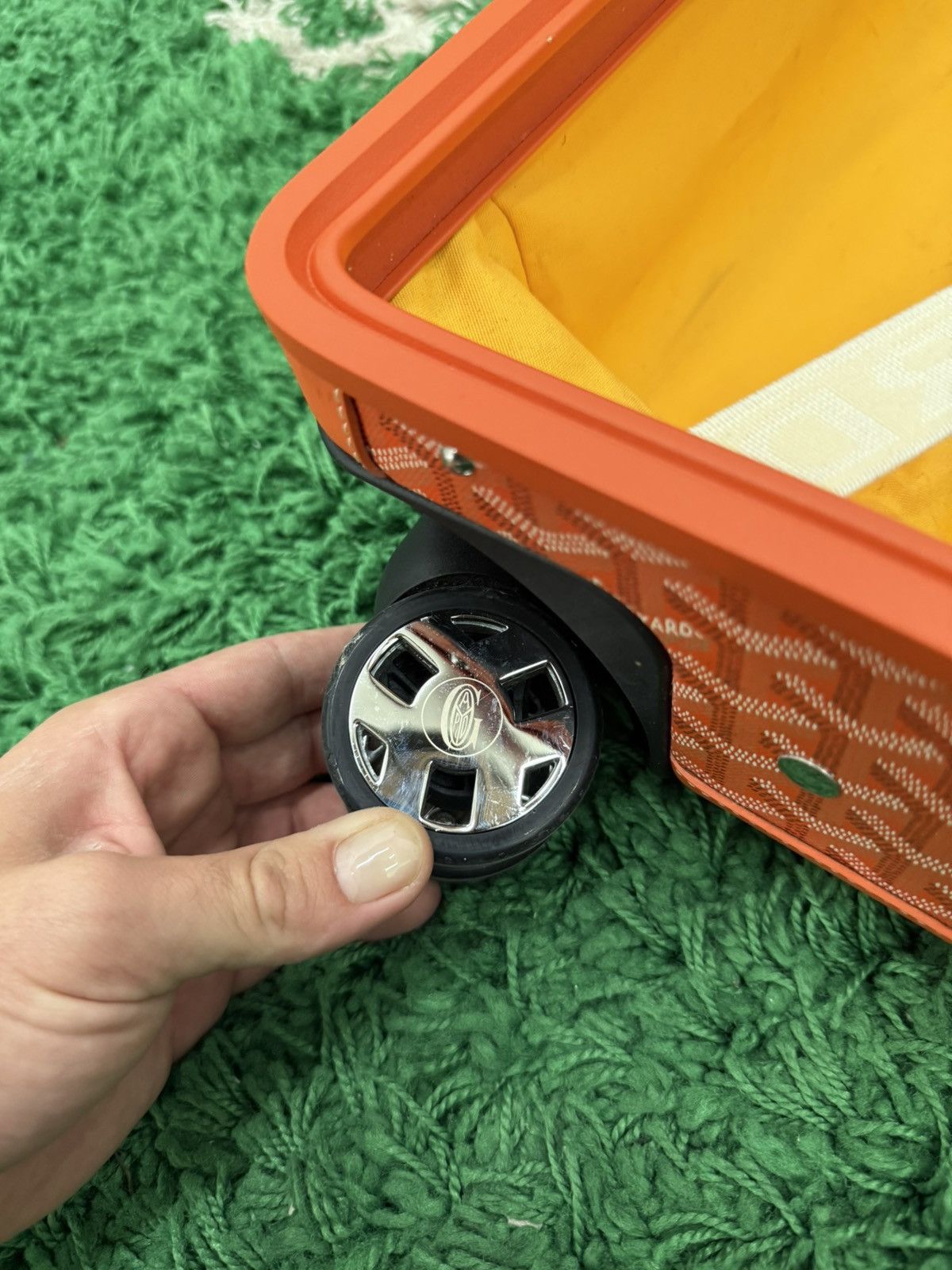 Goyard Goyard Bourget PM Carry On Suitecase Orange Canvas Trolley Size ONE SIZE - 11 Thumbnail