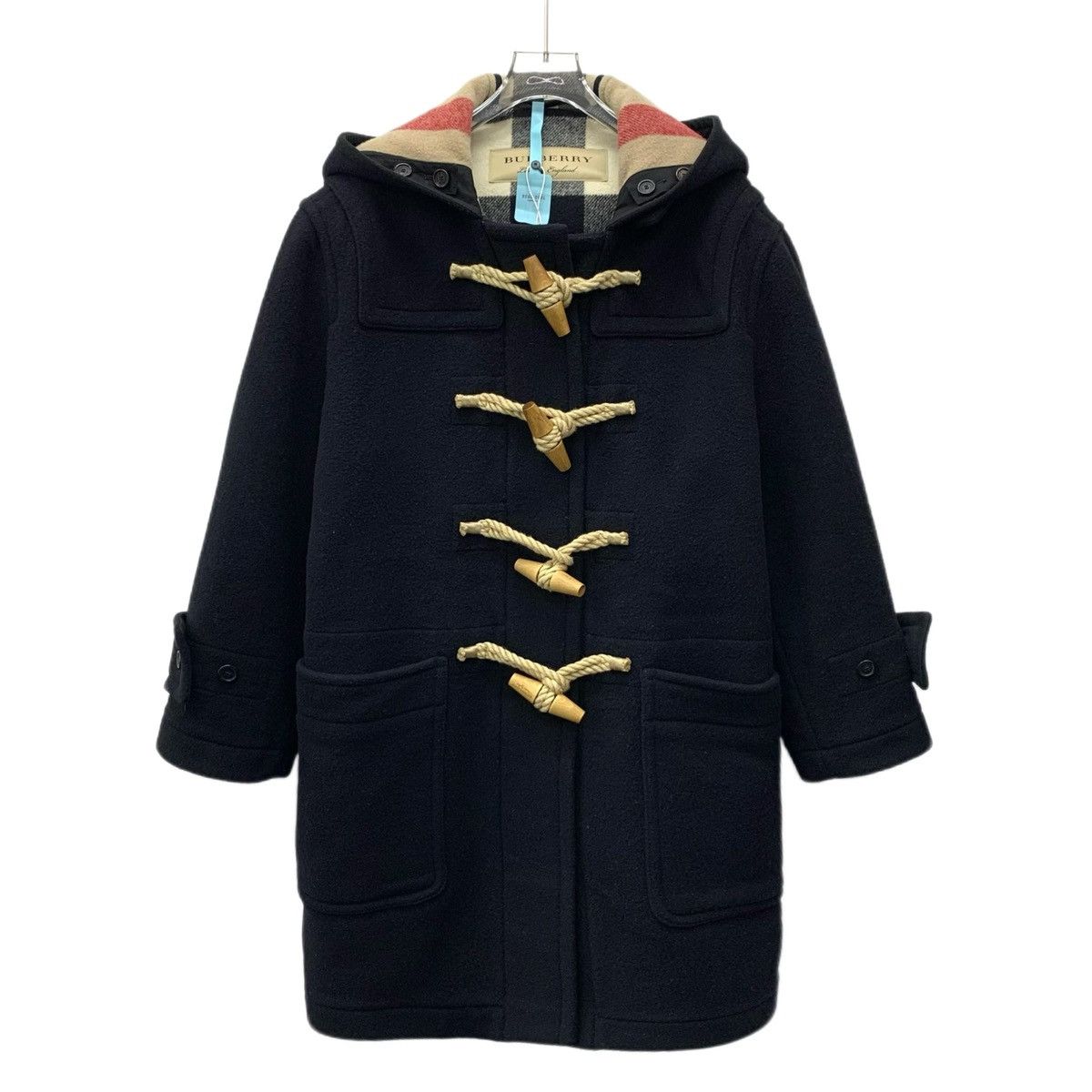 Burberry Burberry Bbr Black Sheep Wool Cowl Button Hooded Coat Size M / US 6-8 / IT 42-44 - 1 Thumbnail