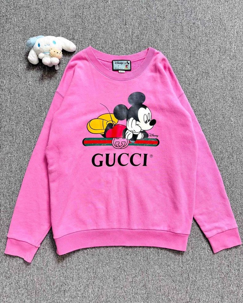 Gucci Gucci Disney Pink Mickey Sweatshirt M Size Size US M / EU 48-50 / 2 - 1 Thumbnail