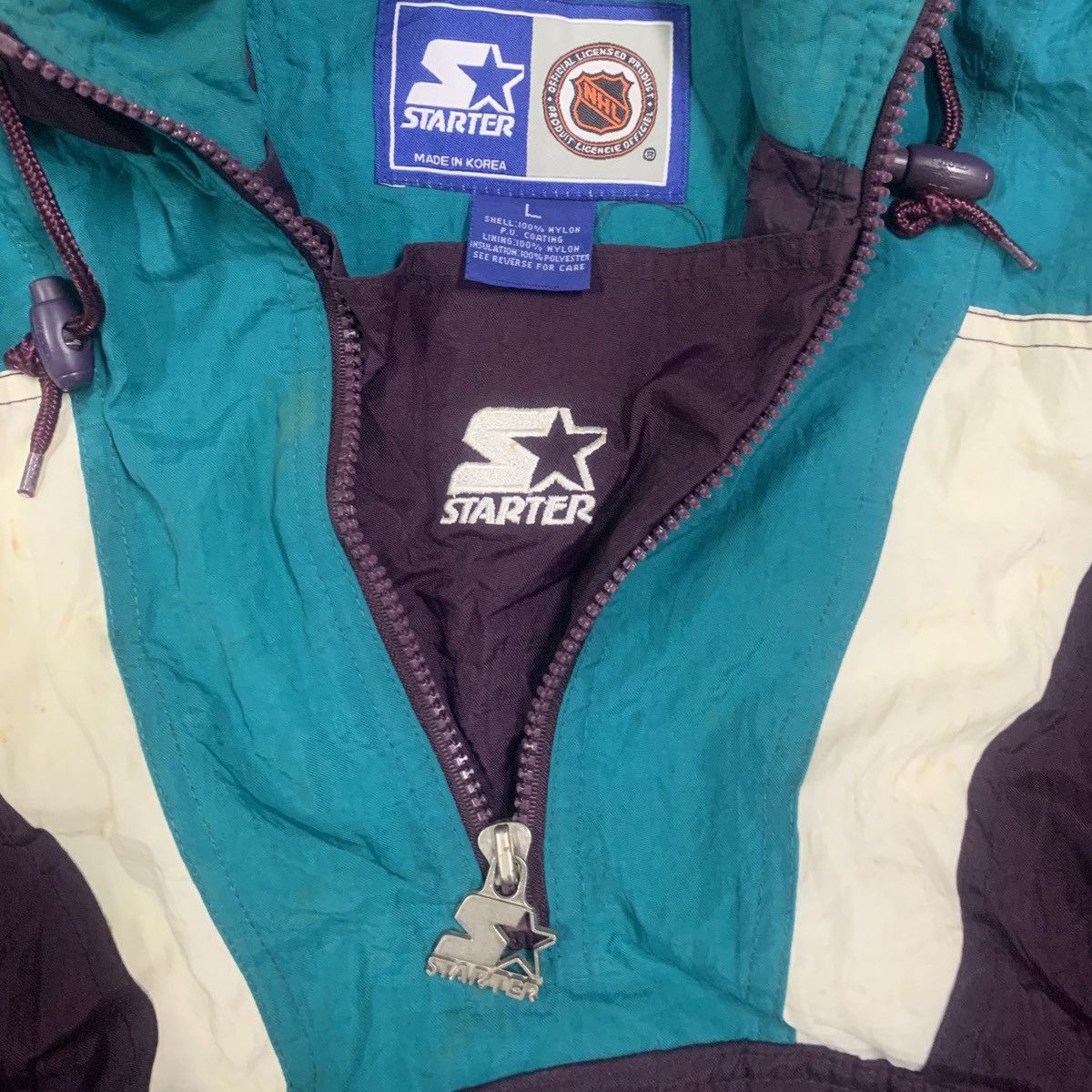 Starter Vtg 90's Mighty Ducks of Anaheim NHL Starter Jacket Size US L / EU 52-54 / 3 - 8 Thumbnail