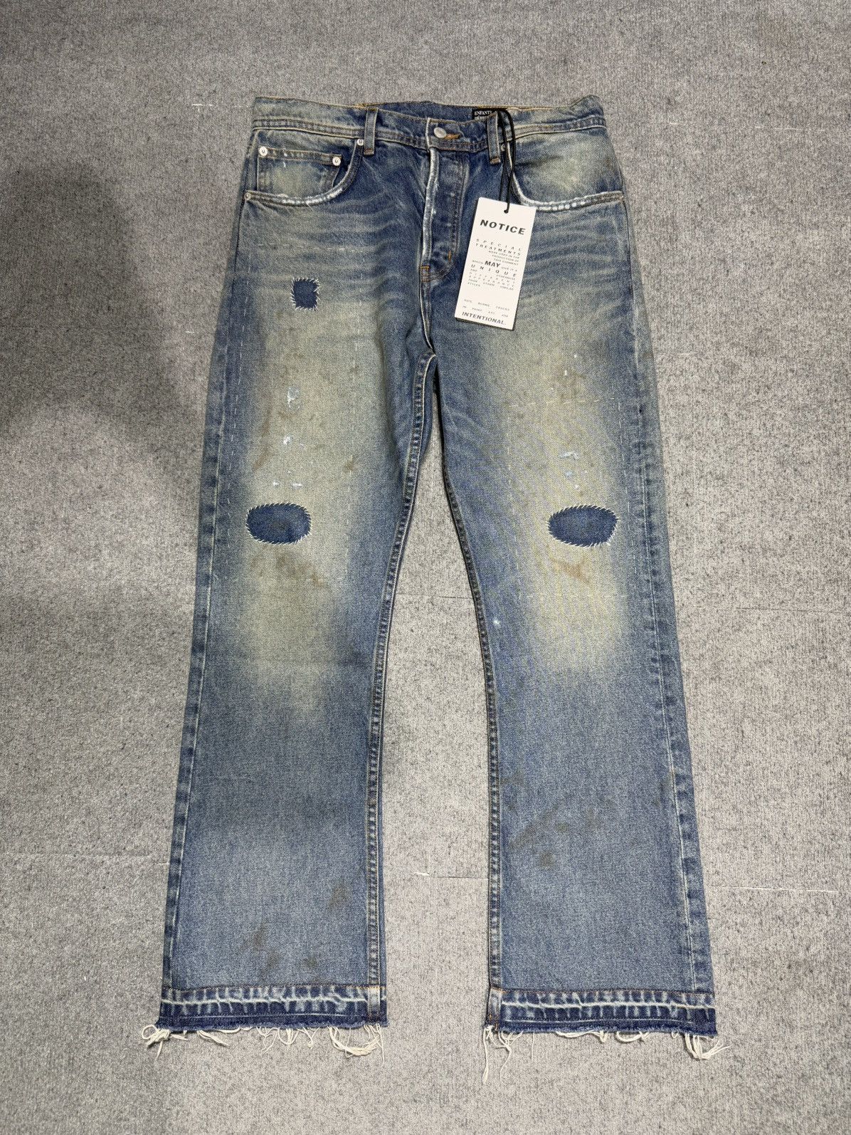 Enfants Riches Deprimes ERD - Hit & Run Straight- Appliquéd Distressed Jeans Size US 34 / EU 50 - 1 Thumbnail