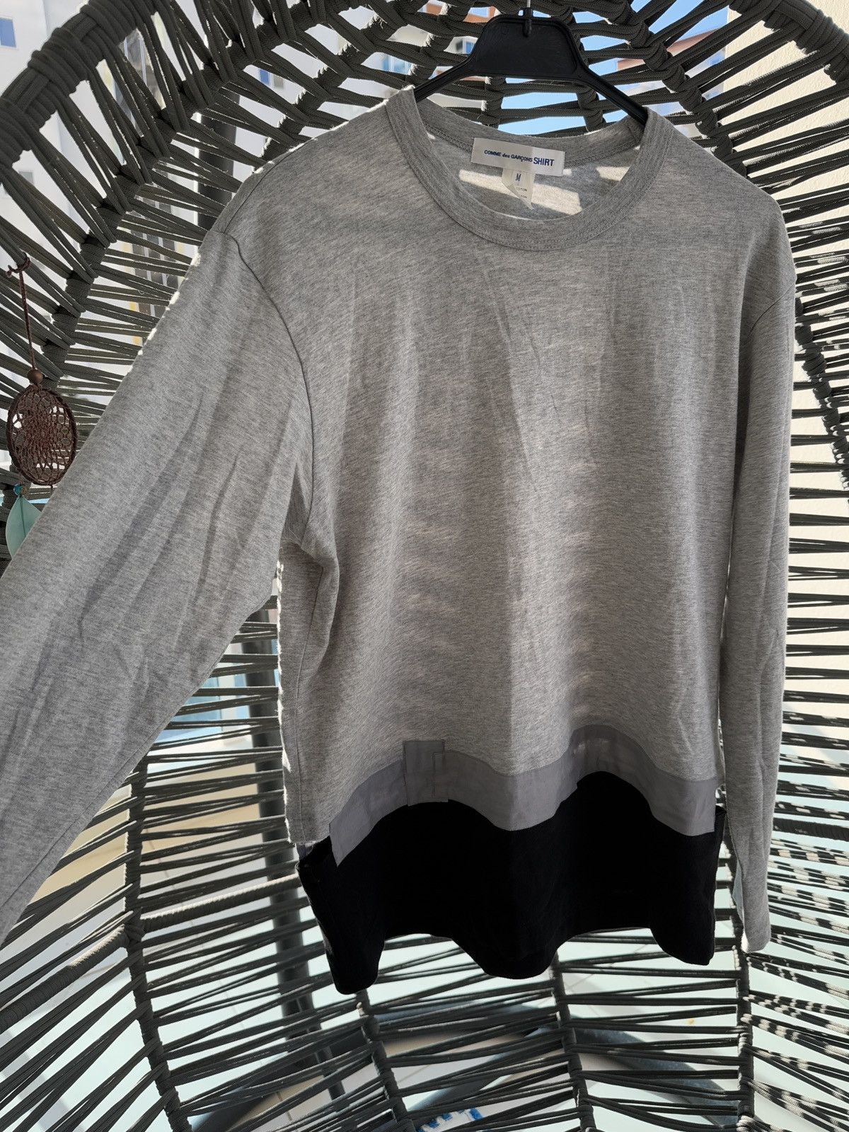 Comme des Garcons SHIRT Gray long-sleeve sweetshirt Size US M / EU 48-50 / 2 - 2 Thumbnail