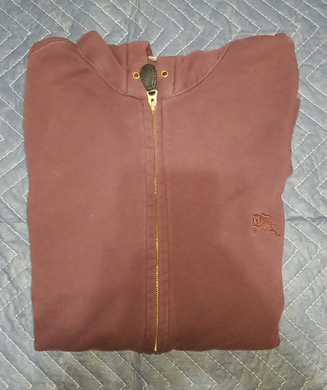 Burberry Maroon Burberry Brit Mens Zip Up Hoodie Size US XXL / EU 58 / 5 - 4 Thumbnail