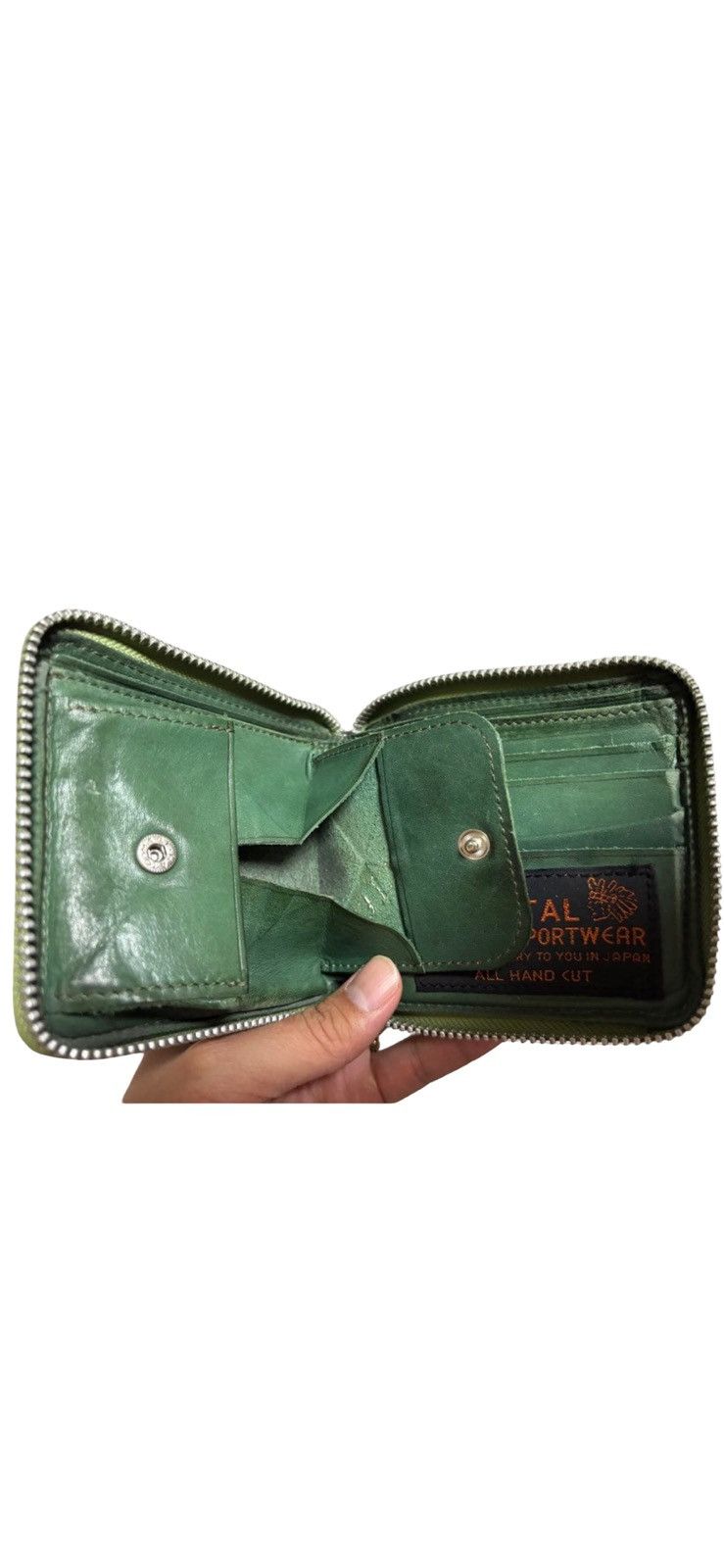 Kapital KAPITAL Thumb-Up Bone Hand Zip Wallet Size ONE SIZE - 5 Thumbnail