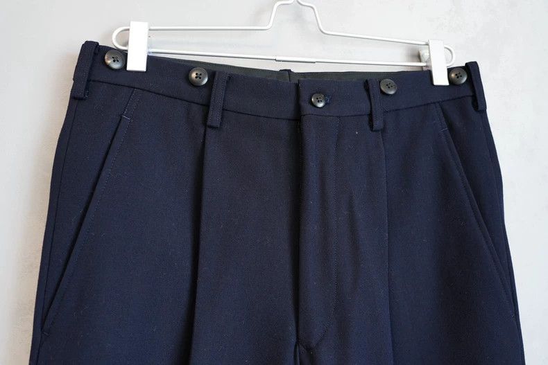 Yohji Yamamoto Yohji Yamamoto size s 88AW Dark Blue Straight Leg Wool Pan Size US 28 / EU 44 - 3 Thumbnail