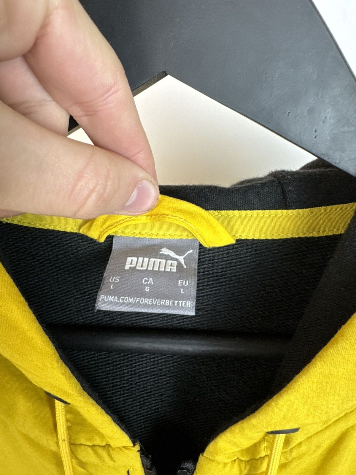 Porsche Design × Puma Porsche Turbo Jacket by Puma Hoodie Hoodie Black / Yellow Size US L / EU 52-54 / 3 - 3 Thumbnail
