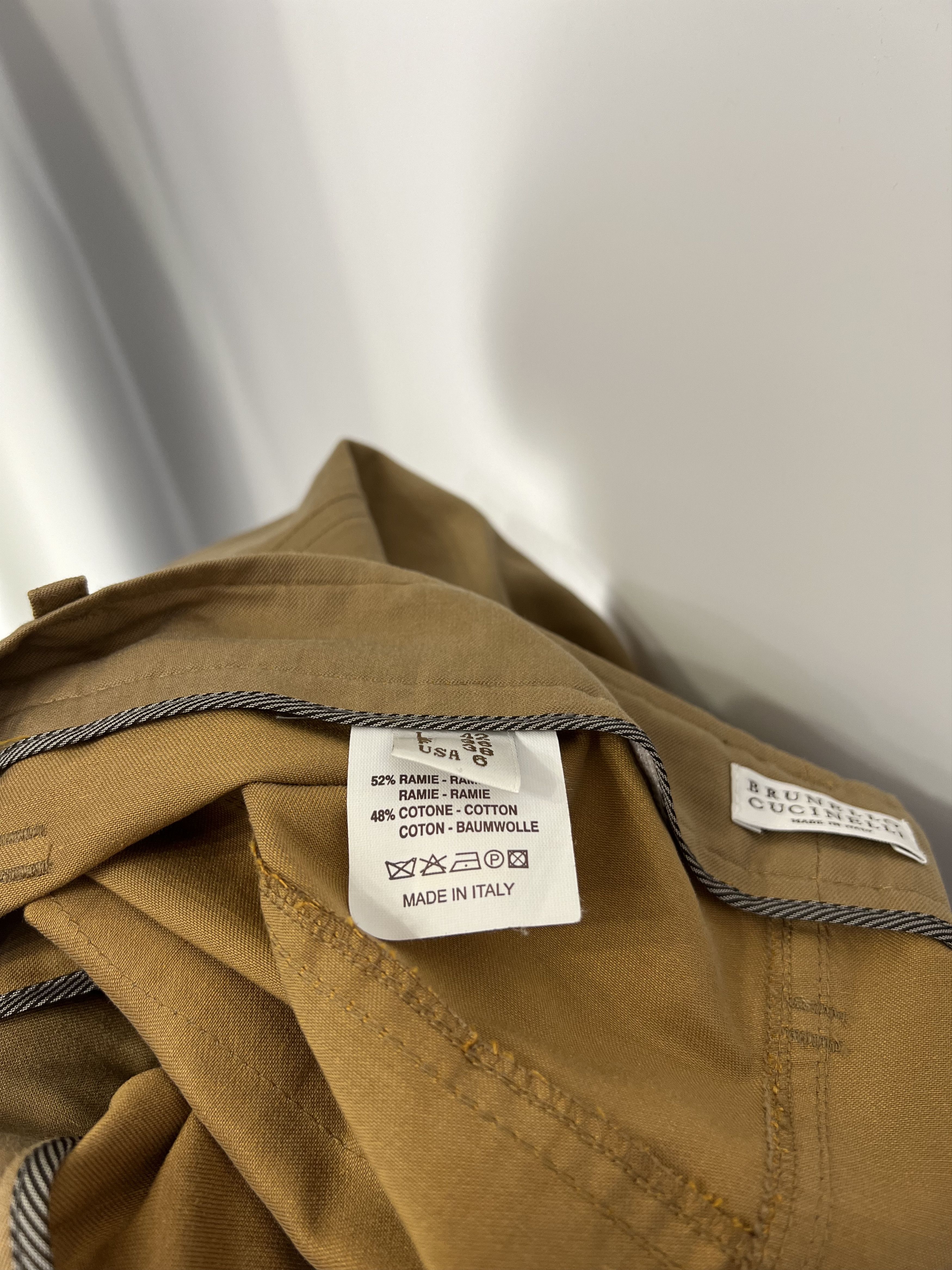 Brunello Cucinelli Brunello Cucinelli Womens Ramie/Cotton Pants Size IT42 Size 28" / US 6 / IT 42 - 5 Thumbnail