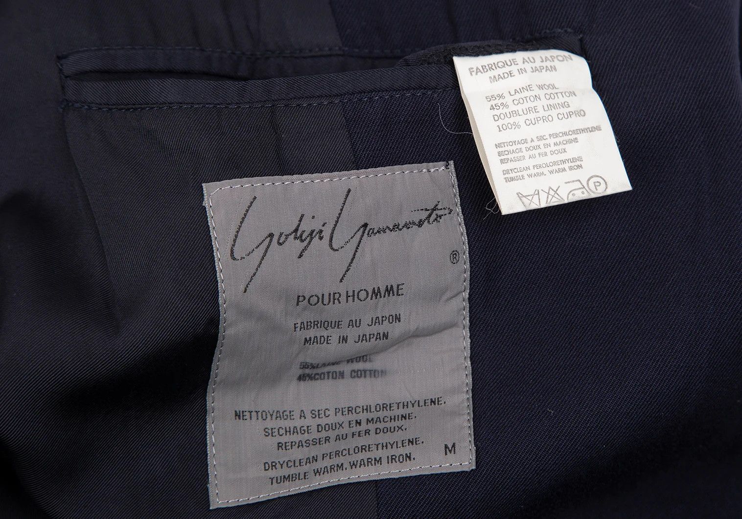Yohji Yamamoto Yohji Yamamoto Wool Cotton Gabardine Jacket Navy M Size US M / EU 48-50 / 2 - 18 Thumbnail