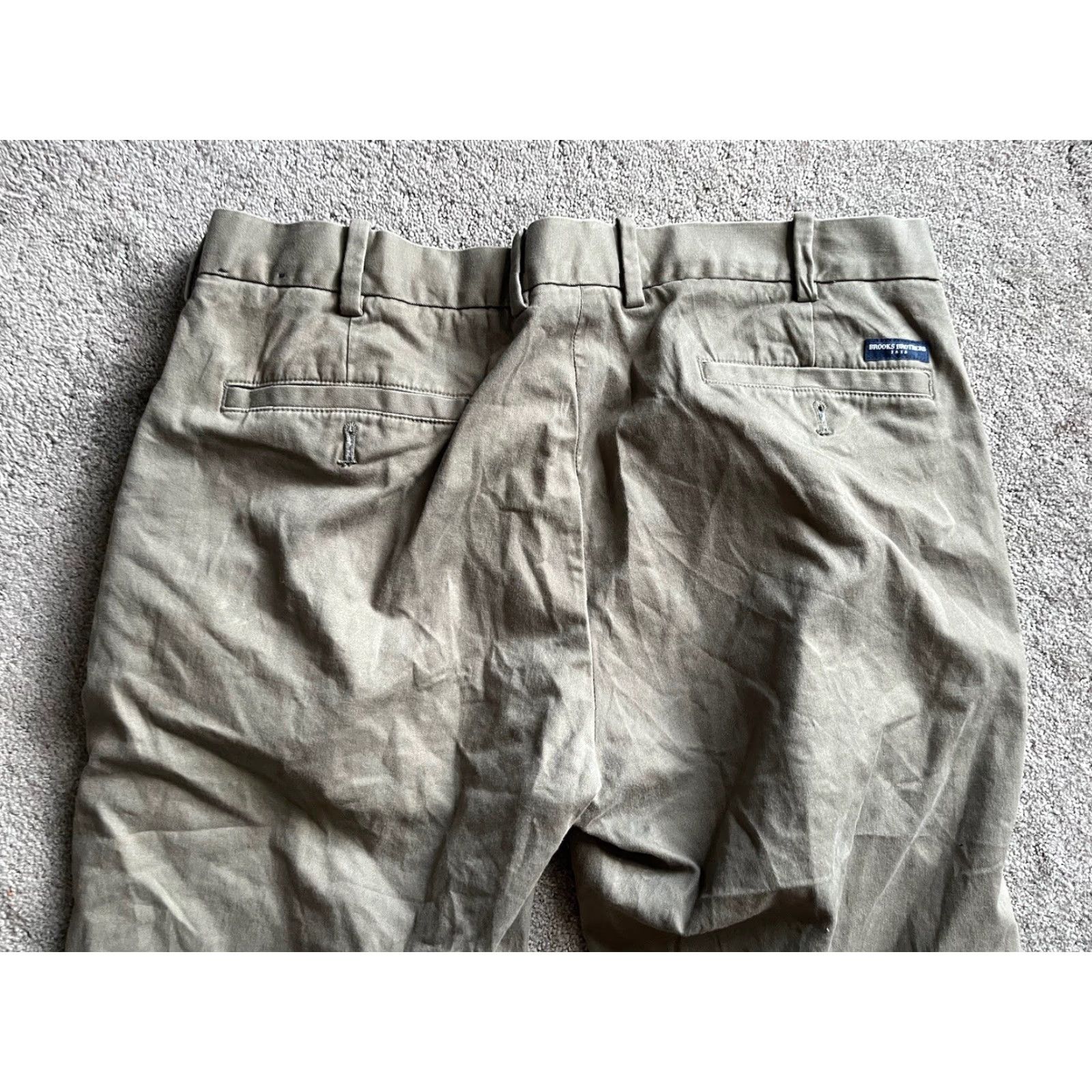 Brooks Brothers Vintage Brooks Brothers Men’s Green Chino Pants 38x30 Clark Straight Flat Front Belt Loops Size US 38 / EU 54 - 2 Thumbnail
