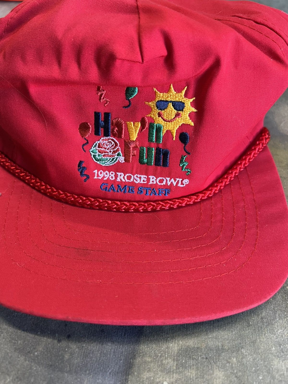 Otto Vintage Rope Hat 1998 Rose Bowl Embroidered logo Size ONE SIZE - 2 Thumbnail