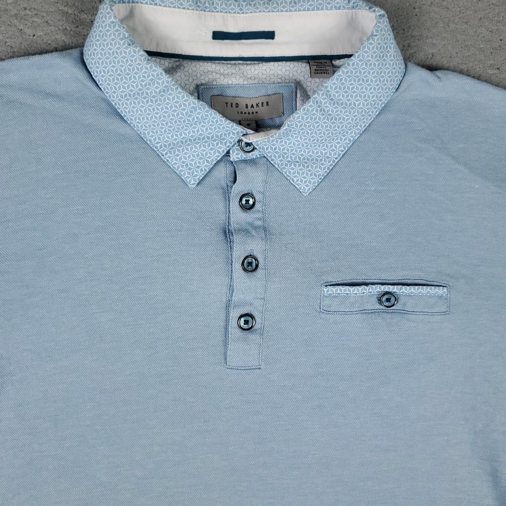 Ted Baker Ted Baker Polo Shirt Mens Size 5 Blue Casual Short Sleeve Regular Fit Size US S / EU 44-46 / 1 - 2 Thumbnail