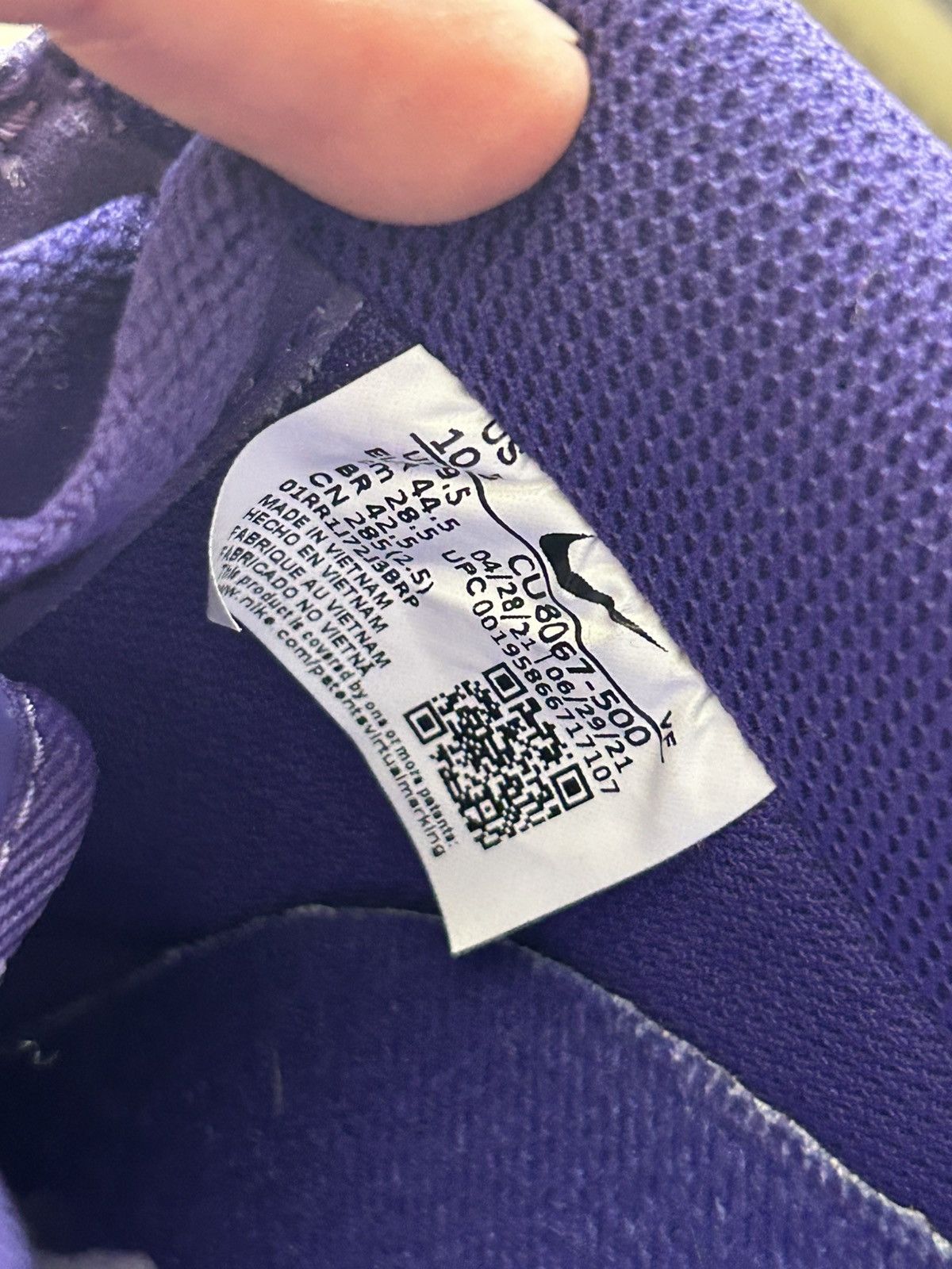 Nike Nike purple skeleton air force 1s Size US 10.5 / EU 43-44 - 6 Thumbnail