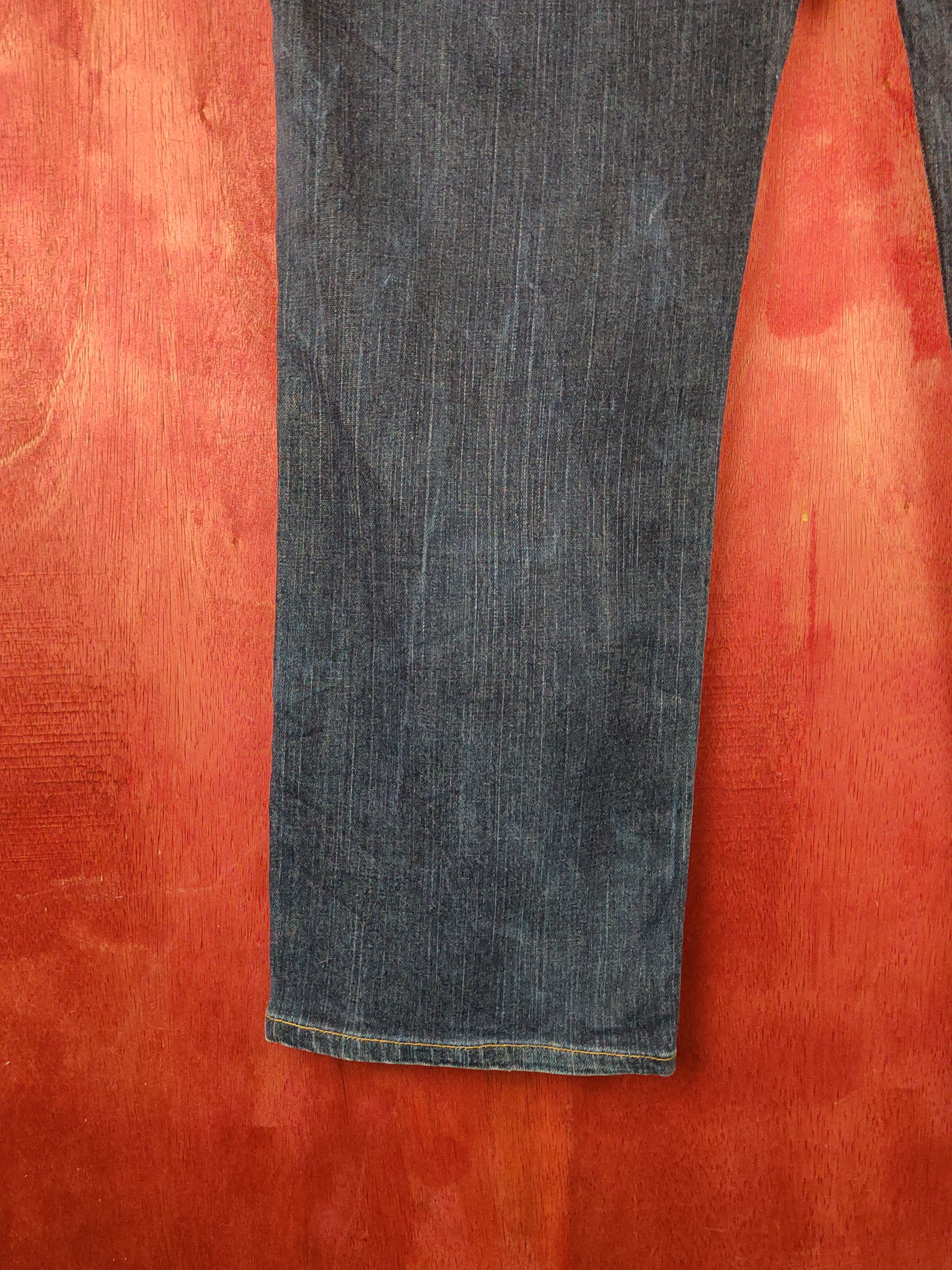 Edwin Edwin Dark Blue Distressed Ripped Jeans #S2249 Size US 37 - 11 Thumbnail