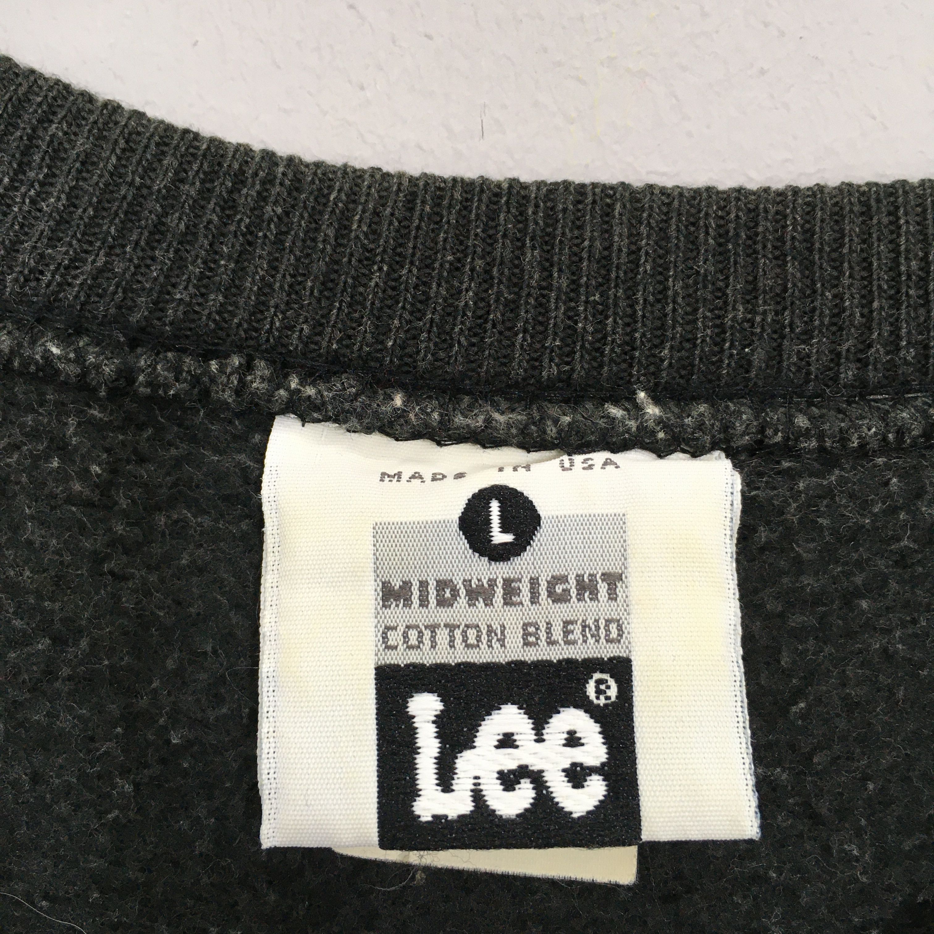 Lee × Vintage Vintage 90's Lee Usa Black Sweatshirt Large Size US L / EU 52-54 / 3 - 5 Thumbnail