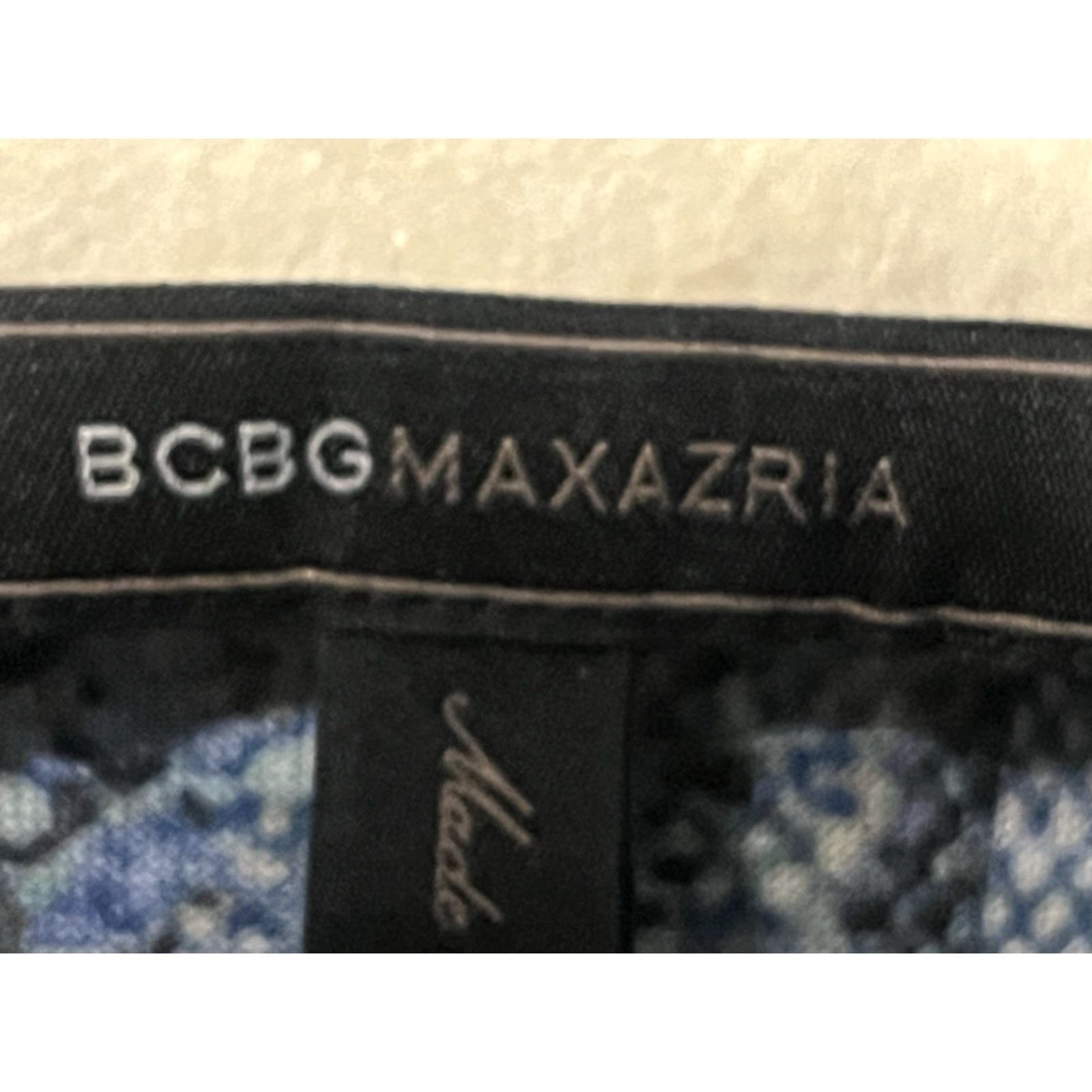 Bcbgmaxazria NWT BCBGMAXAZRIA Dress Woman Sleeveless Blue Print V-Neck Short Pullover S Regular Spring Summer Womens Size S / US 4 / IT 40 - 5 Thumbnail