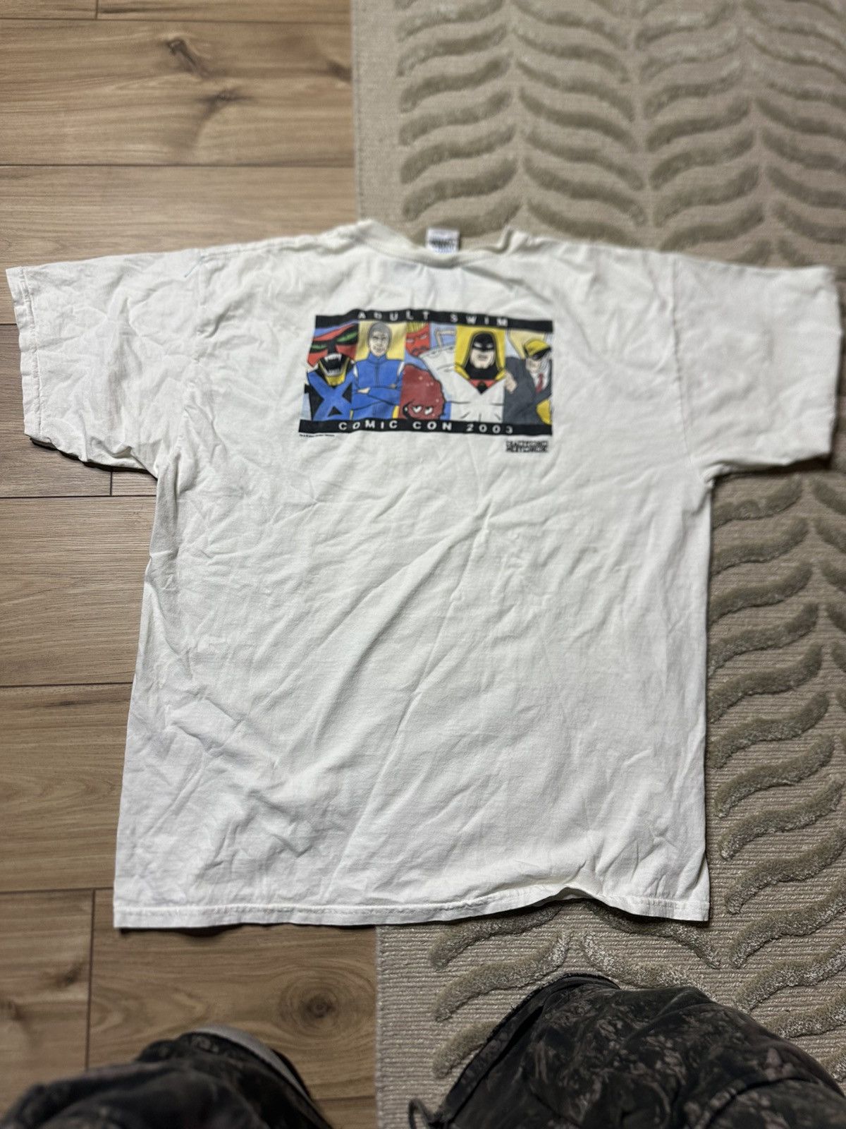 Vintage cartoon net work shirt adult swim box logo 2013 comi