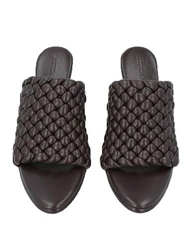 Bottega Veneta o1mle0325 Intrecciato Curve Heeled Sandals in Brown Size US 10 / IT 40 - 4 Thumbnail