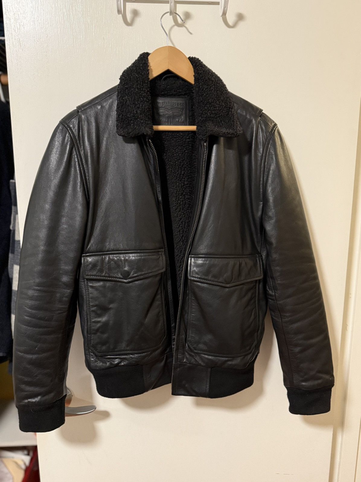 Levi's Levi’s flight leather bomber jacket G1 (S) Size US S / EU 44-46 / 1 - 1 Thumbnail