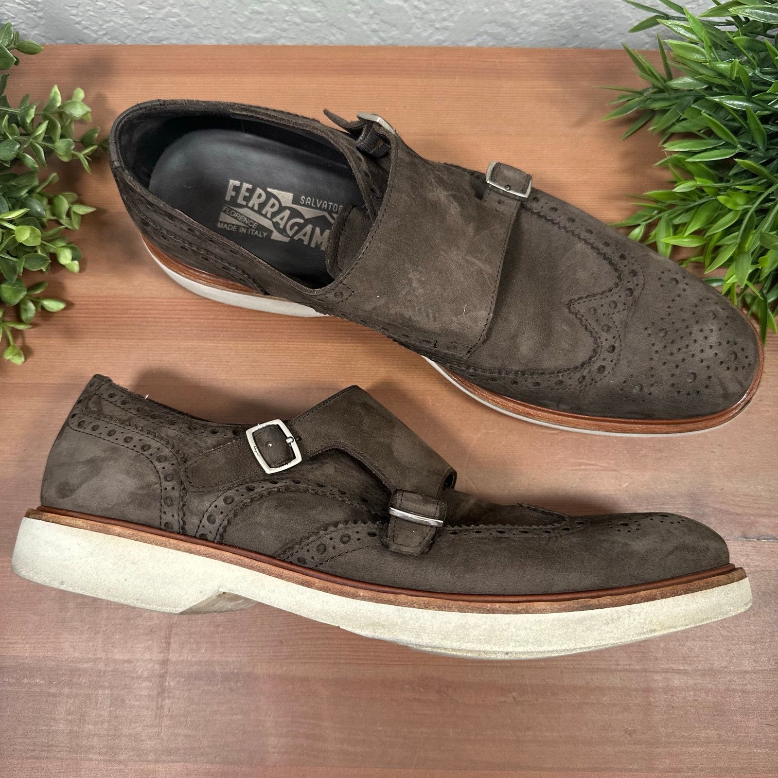 Salvatore Ferragamo Salvatore Ferragamo Double Monk Strap Suede Leather Oxfords Size US 8.5 / EU 41-42 - 2 Thumbnail