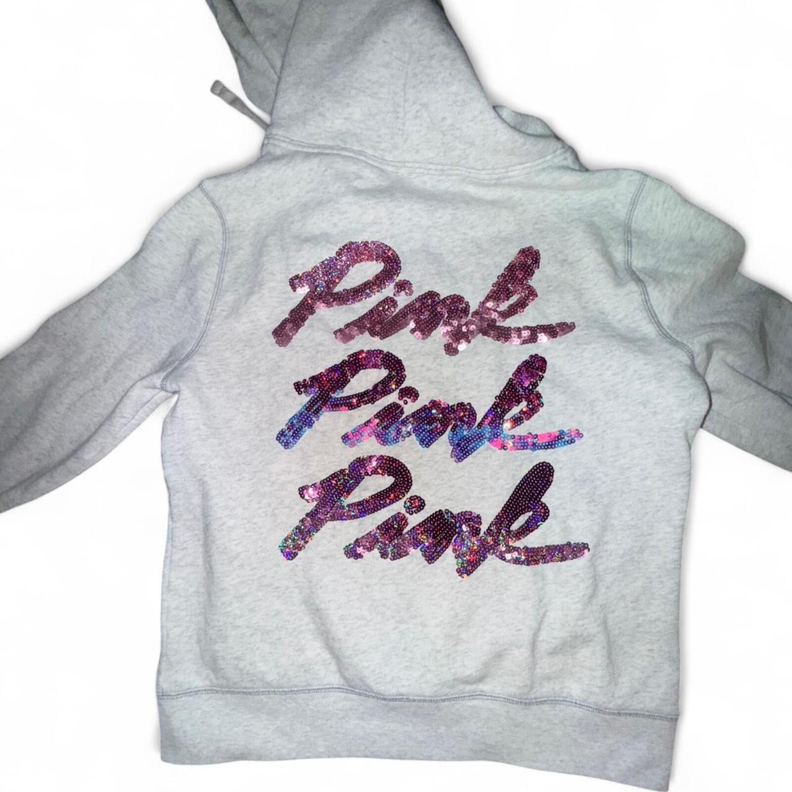 Other VINTAGE Gray Victoria's Secret Y2K Hoodie Size L / US 10 / IT 46 - 5 Thumbnail