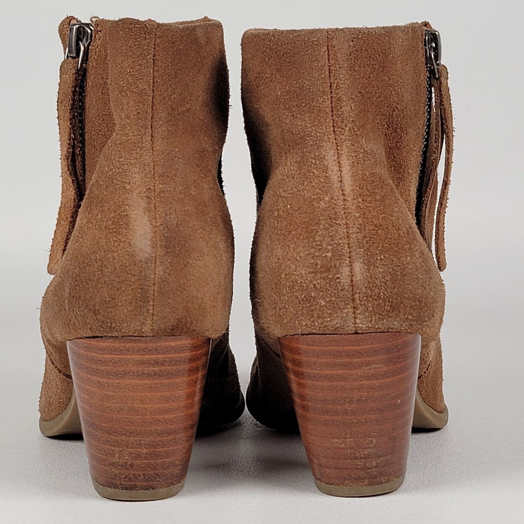 Camel Bass Women's Bridget Boots Size 6 Tan Camel Suede Block Heel Boho Comfy Bootie Size US 6 / IT 36 - 7 Thumbnail