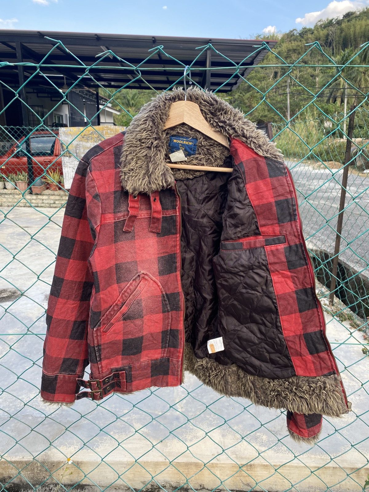 Woolrich Woolen Mills Vintage 90’s Woolrich buffallo plaid canvas biker jacket Size US M / EU 48-50 / 2 - 5 Thumbnail