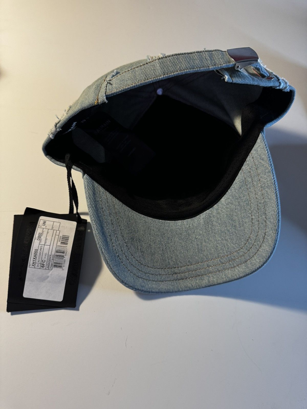 Balmain Balmain cap blue jean denim monogram embroidered logo NWT Size ONE SIZE - 8 Thumbnail