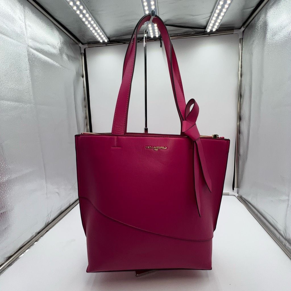 Karl Lagerfeld Karl Lagerfeld Paris womens Chantelle TOTE in Fuchsia Size ONE SIZE - 3 Thumbnail