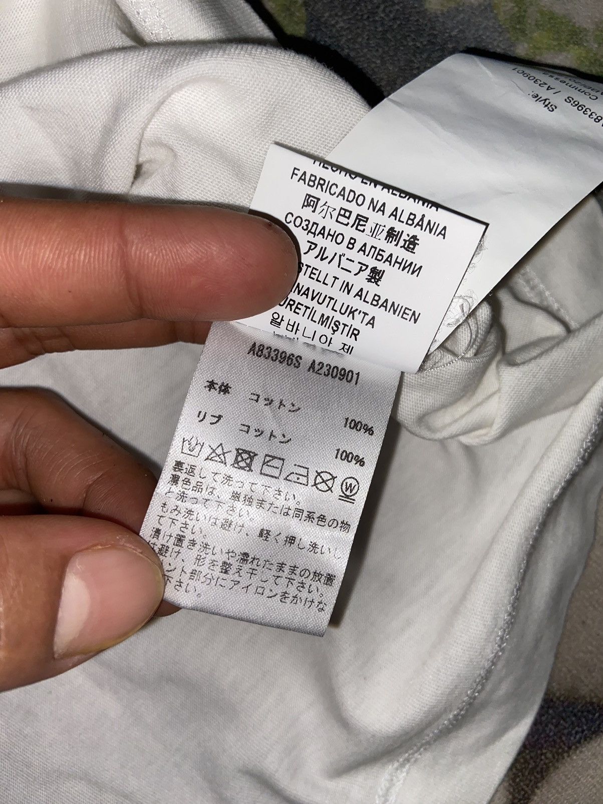 Versace VERSACE SPELL OUT WHITE TEE Size US M / EU 48-50 / 2 - 8 Thumbnail