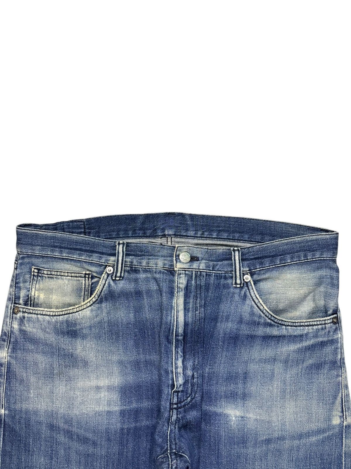 Japanese Brand Vintage Japanese Brand Selvedge Faded Blue Wash Baggy Jeans Size US 37 - 5 Thumbnail