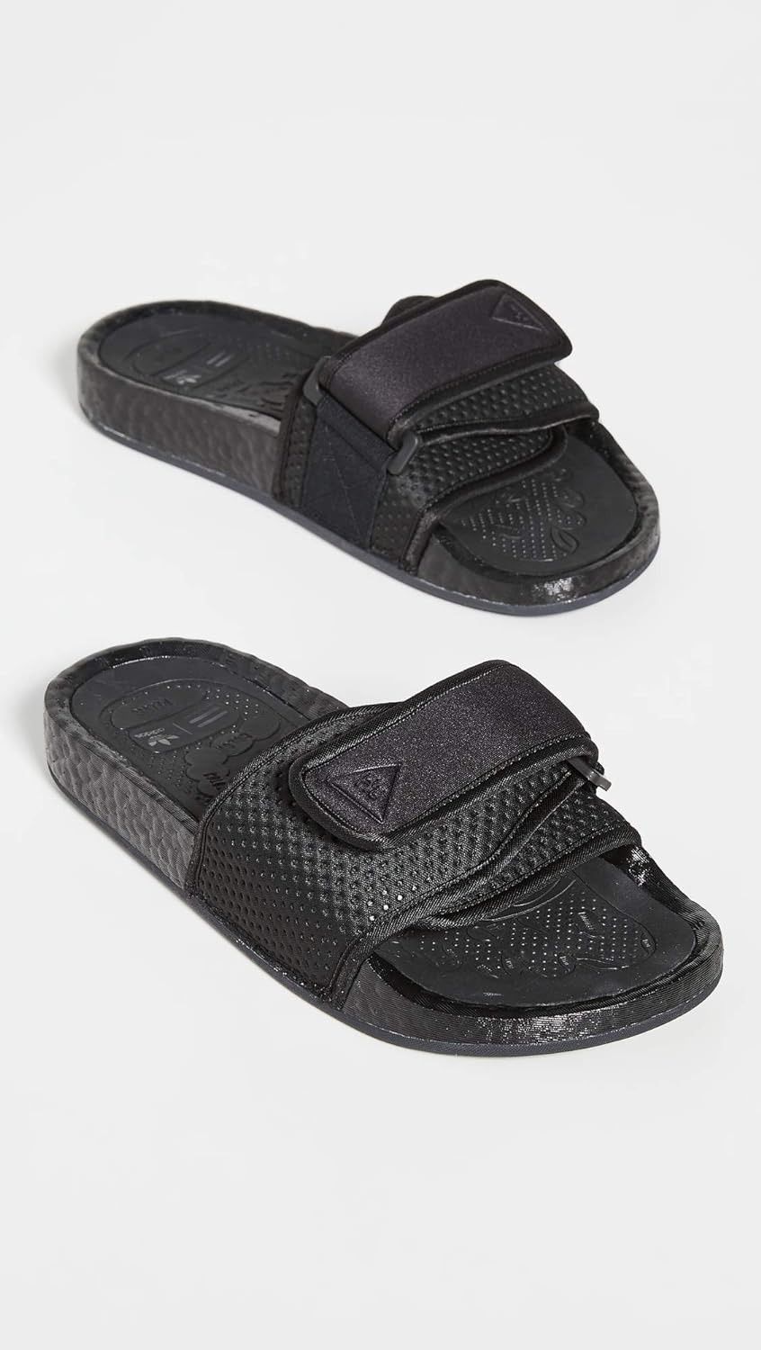 Adidas × Pharrell FX8056 ALL BLACK HUMAN RACE BOOST SLiDES SANDALS CHANCLETAS Size US 8 / IT 38 - 5 Thumbnail