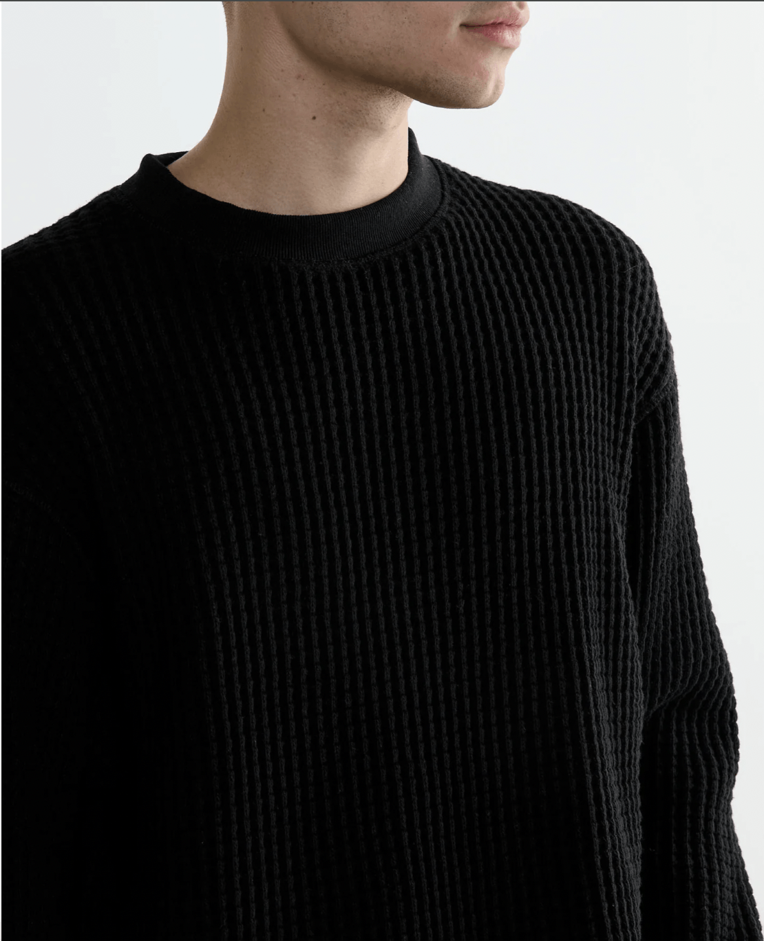 Jackman Chunky Waffle Knit Sweater Size US L / EU 52-54 / 3 - 3 Thumbnail